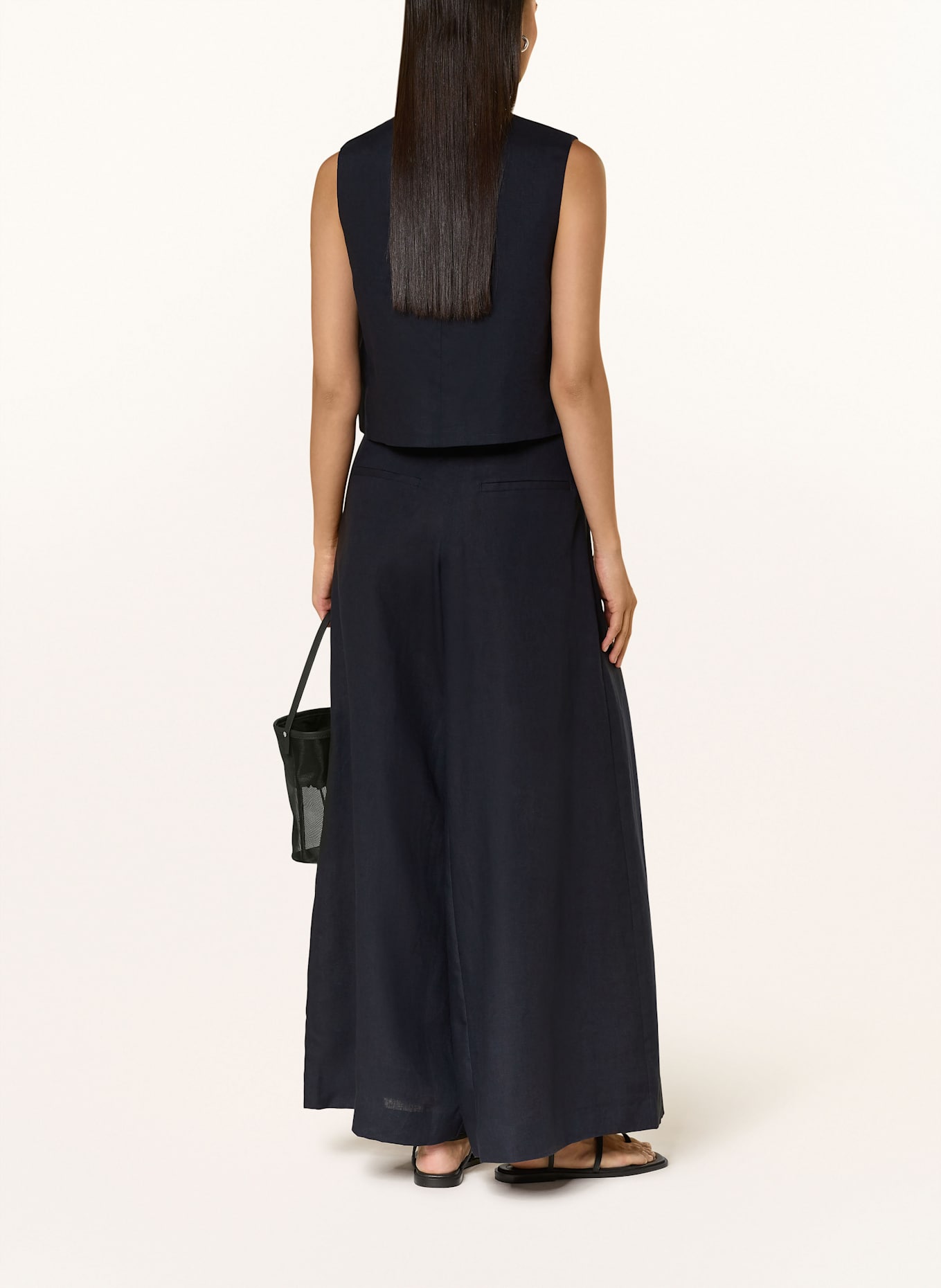 COS Blazerweste aus Leinen: DUNKELBLAU