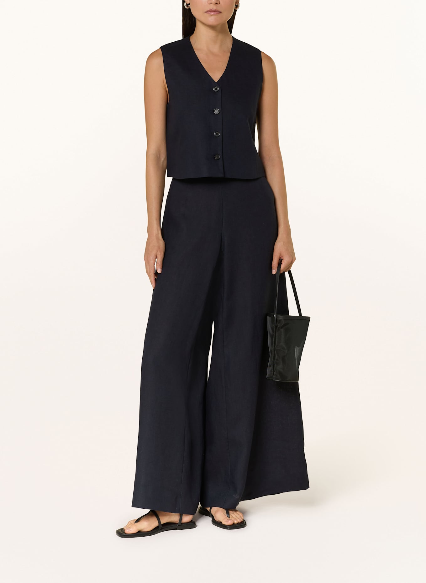 COS Marlenehose aus Leinen: DUNKELBLAU