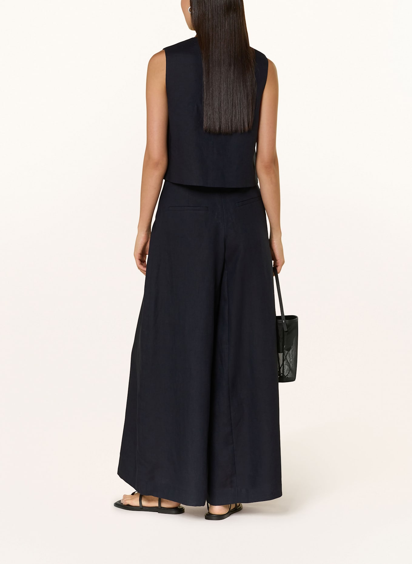 COS Marlenehose aus Leinen: DUNKELBLAU