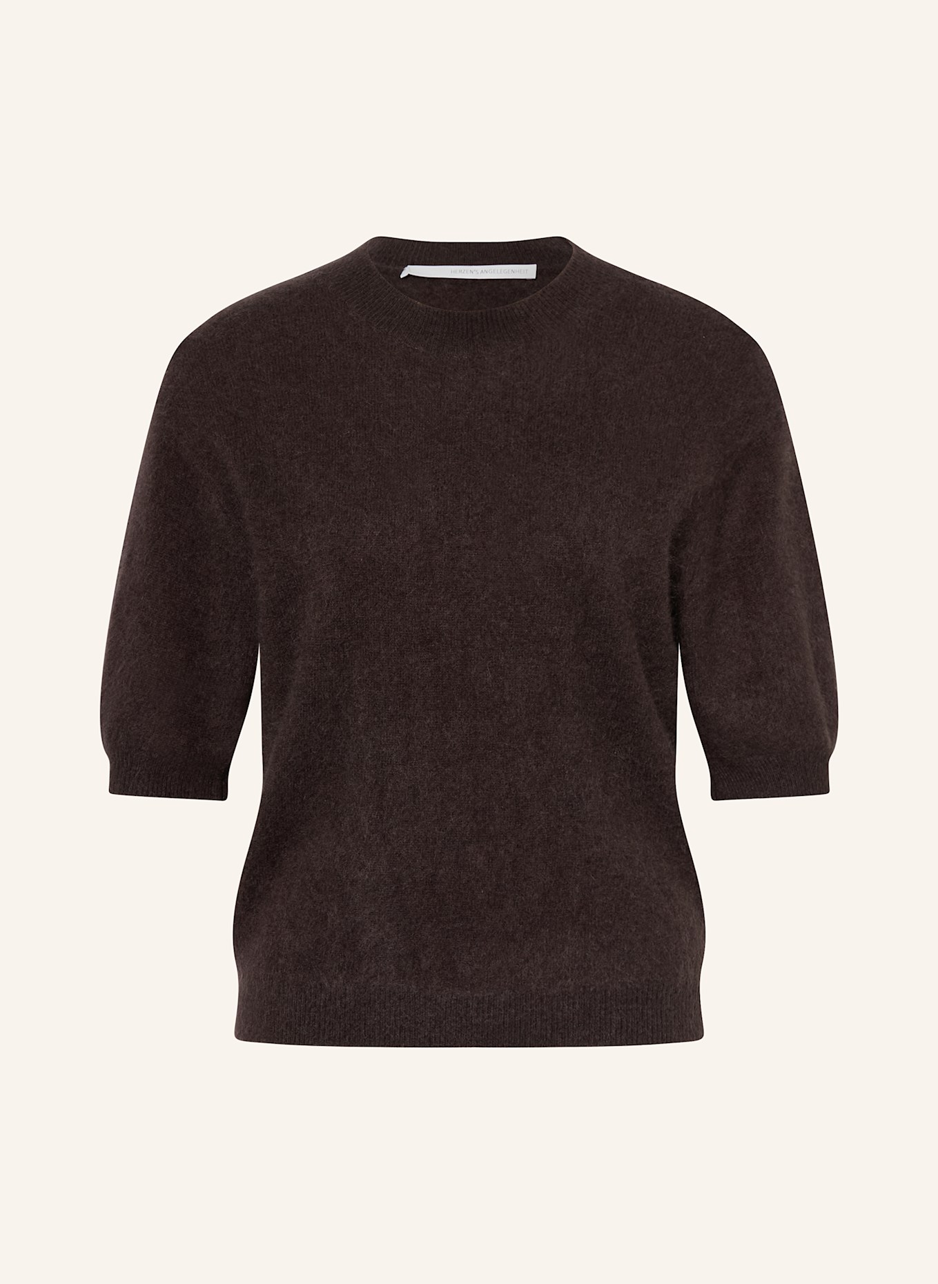 HERZEN'S ANGELEGENHEIT Strickshirt aus Cashmere: DUNKELBRAUN