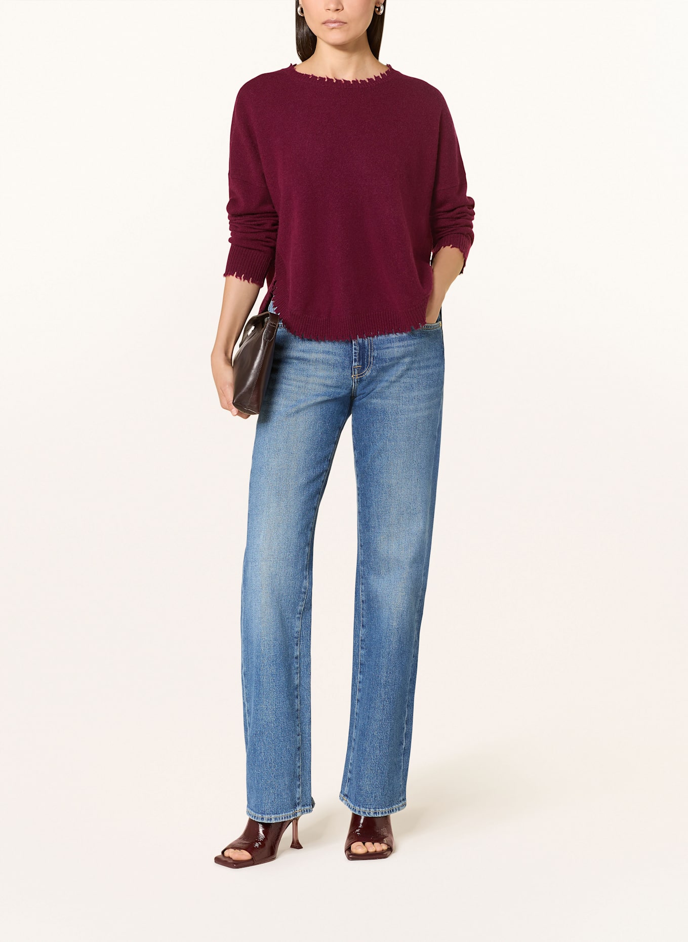 HERZEN'S ANGELEGENHEIT Pullover: DUNKELROT