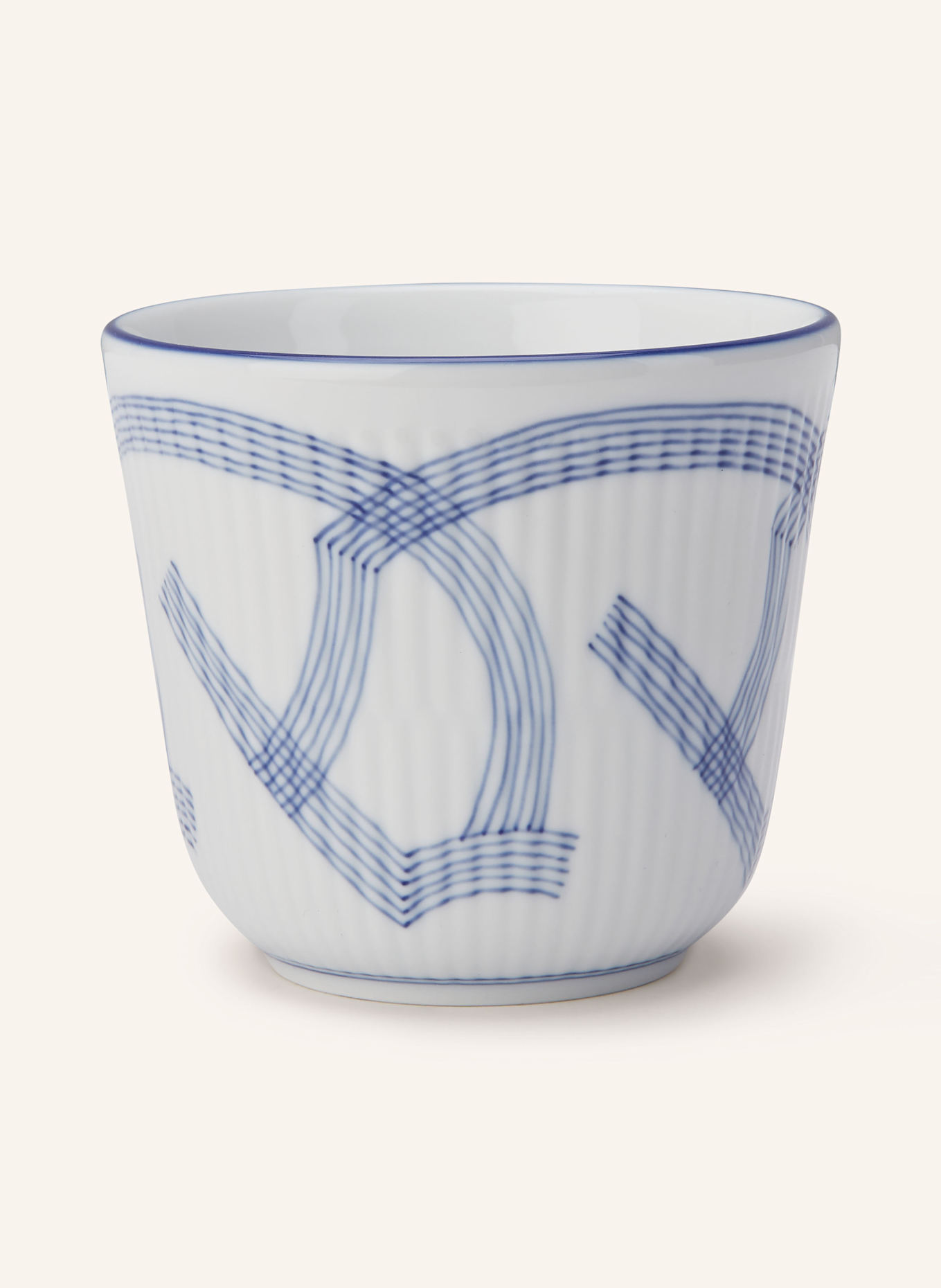ROYAL COPENHAGEN Thermobecher MOTIF: WEISS / BLAU