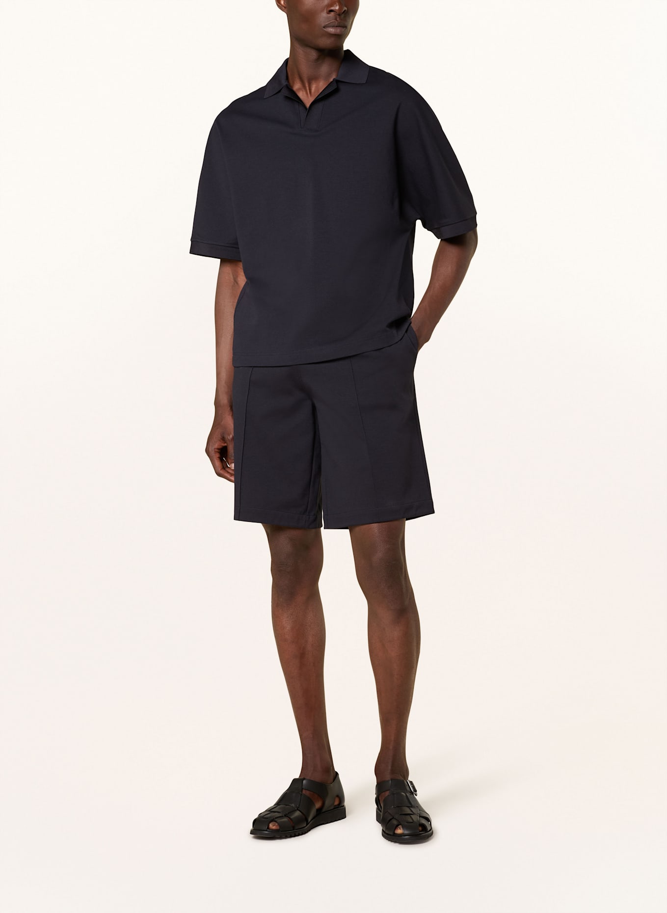 COS Jersey shorts: DARK BLUE