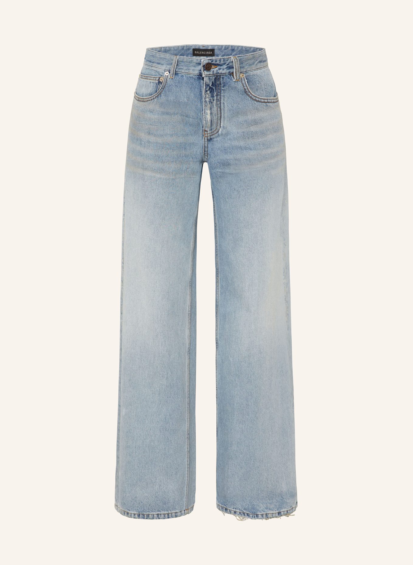 BALENCIAGA Wide Leg Jeans: 4200 LIGHT BLUE