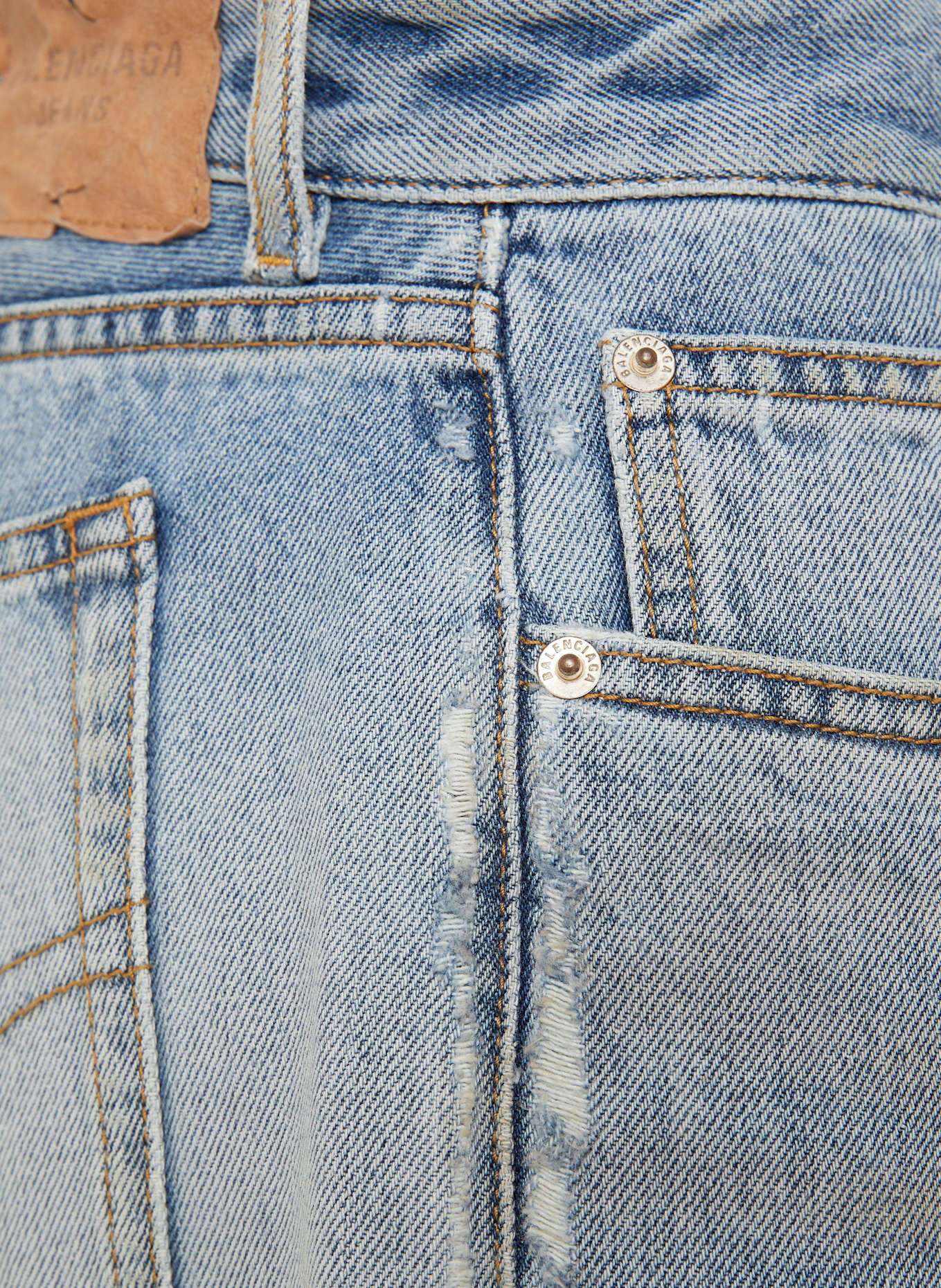 BALENCIAGA Wide Leg Jeans: 4200 LIGHT BLUE