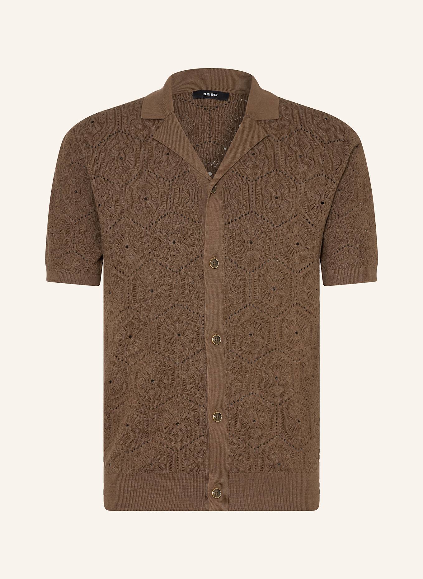 REISS Koszula z dzianiny ROYCE regular fit: BRĄZOWY