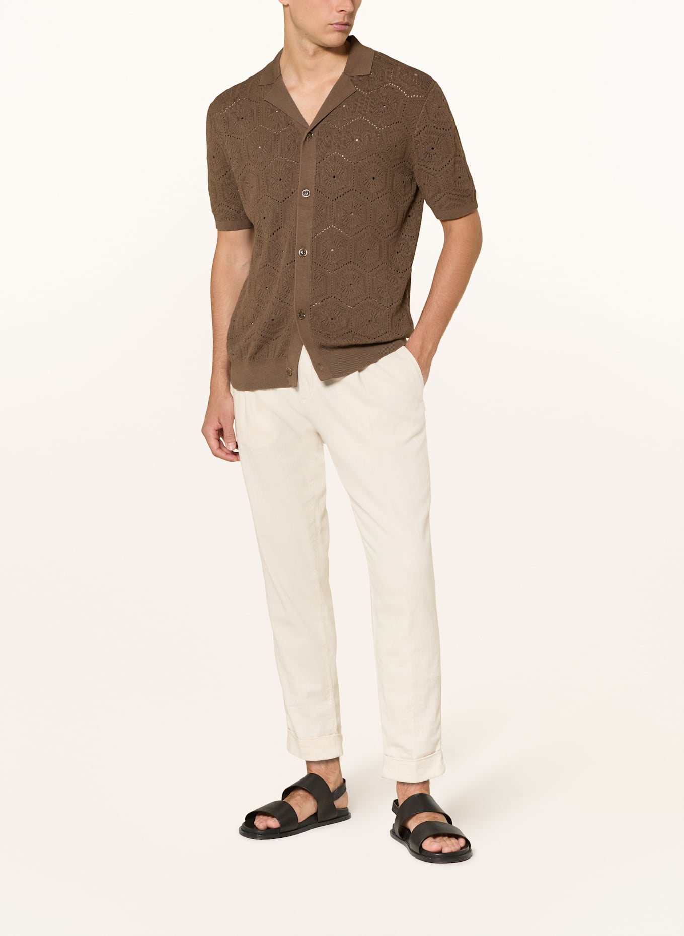 REISS Koszula z dzianiny ROYCE regular fit: BRĄZOWY