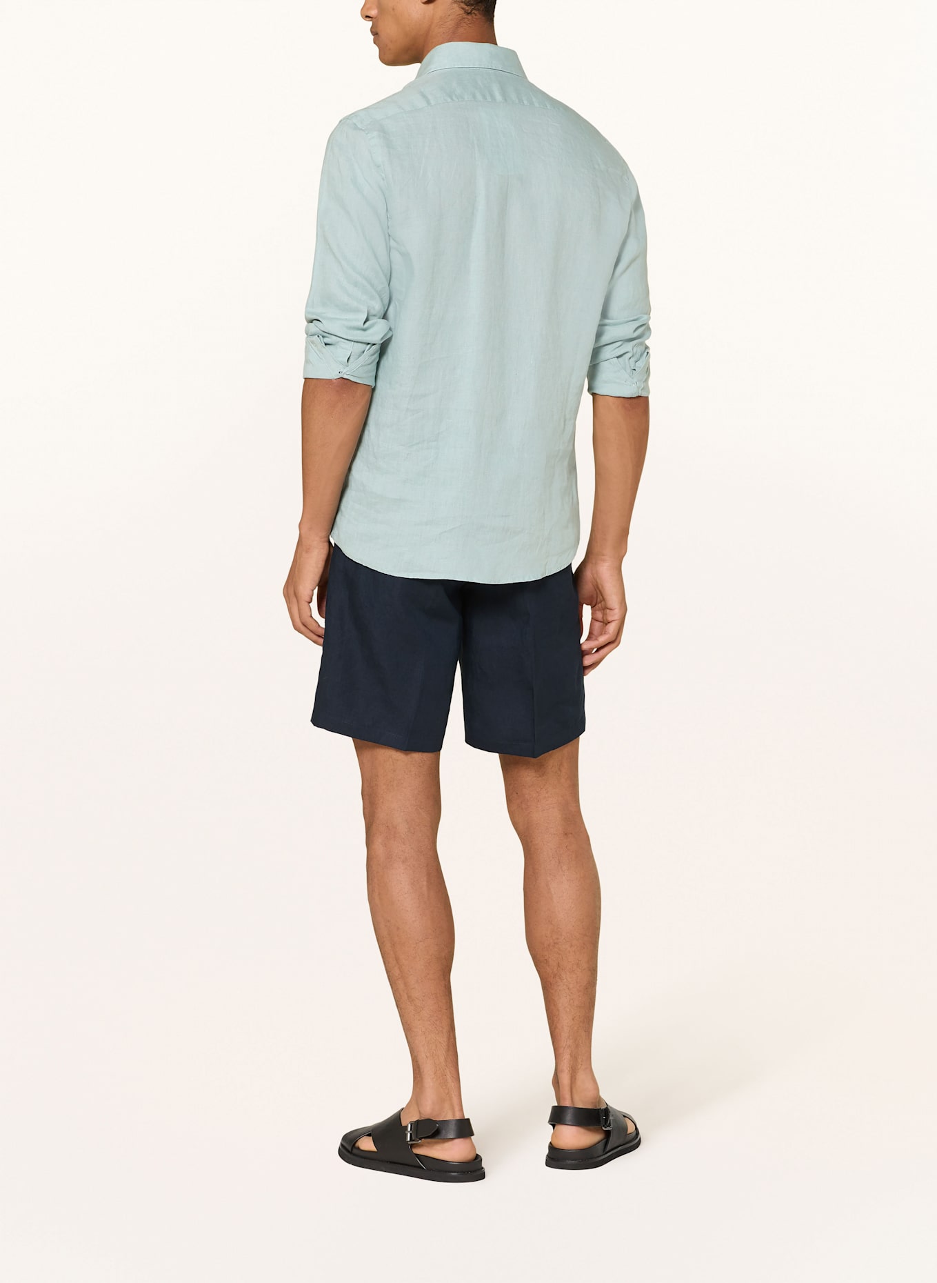 ORLEBAR BROWN Leinenshorts: DUNKELBLAU