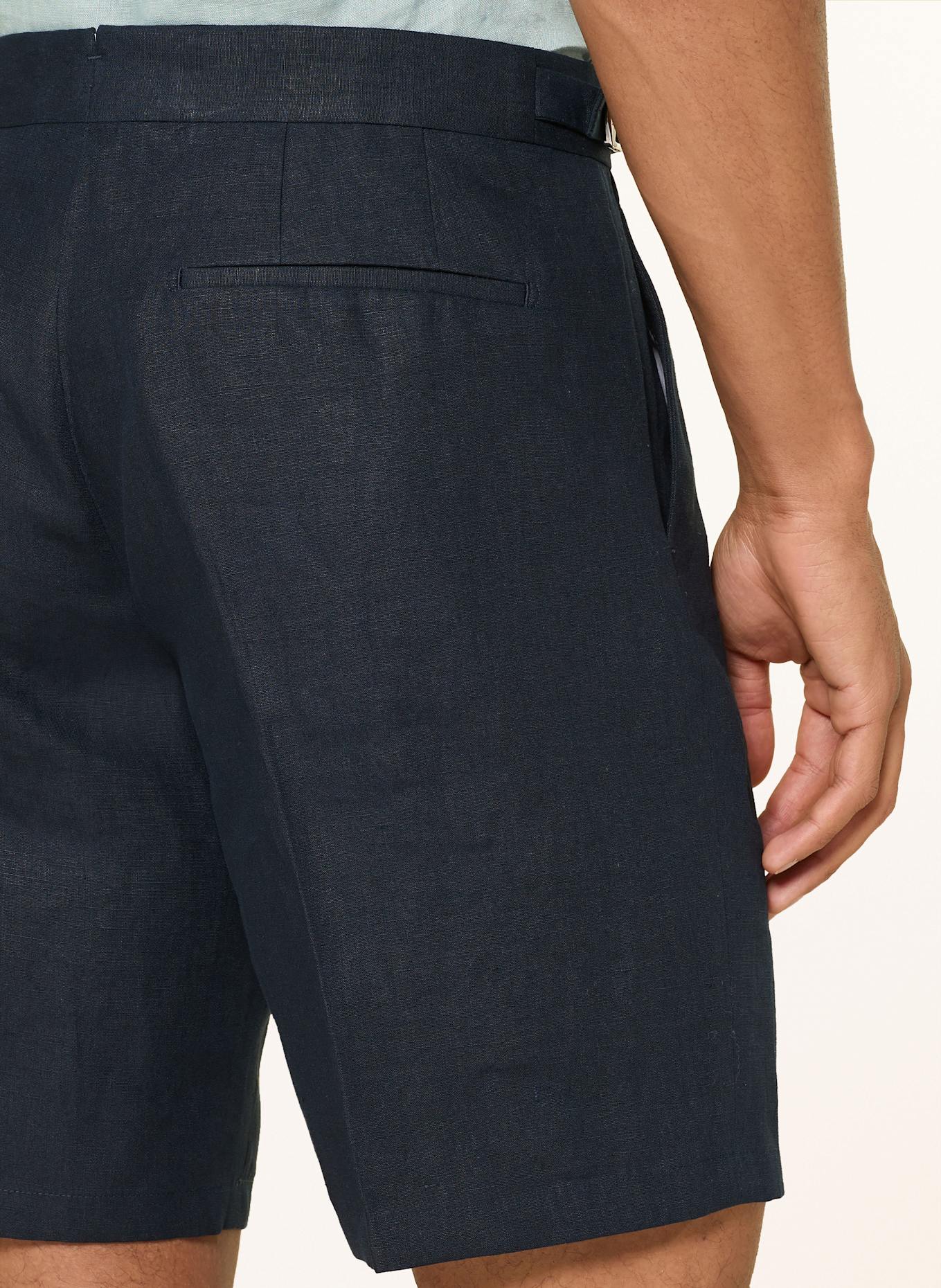 ORLEBAR BROWN Leinenshorts: DUNKELBLAU