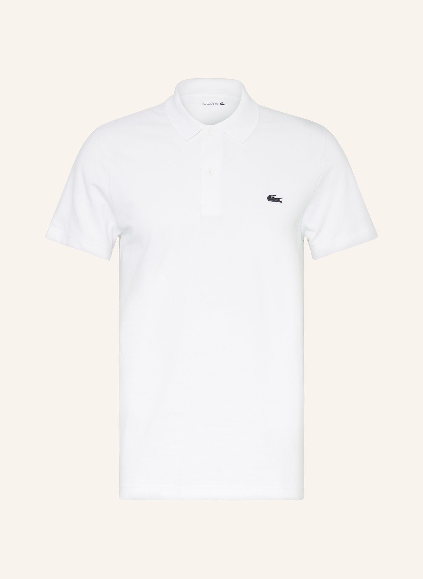 LACOSTE Strick-Poloshirt Regular Fit: WEISS