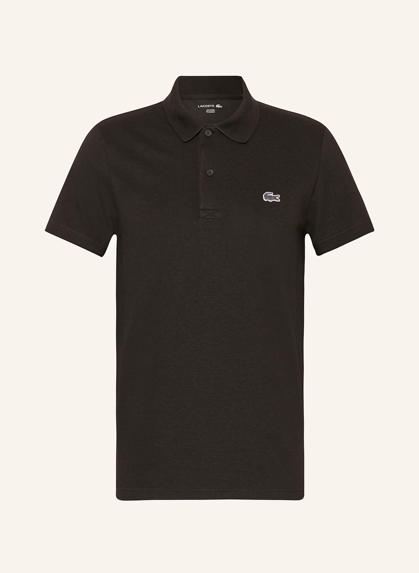 LACOSTE Strick-Poloshirt Regular Fit: SCHWARZ