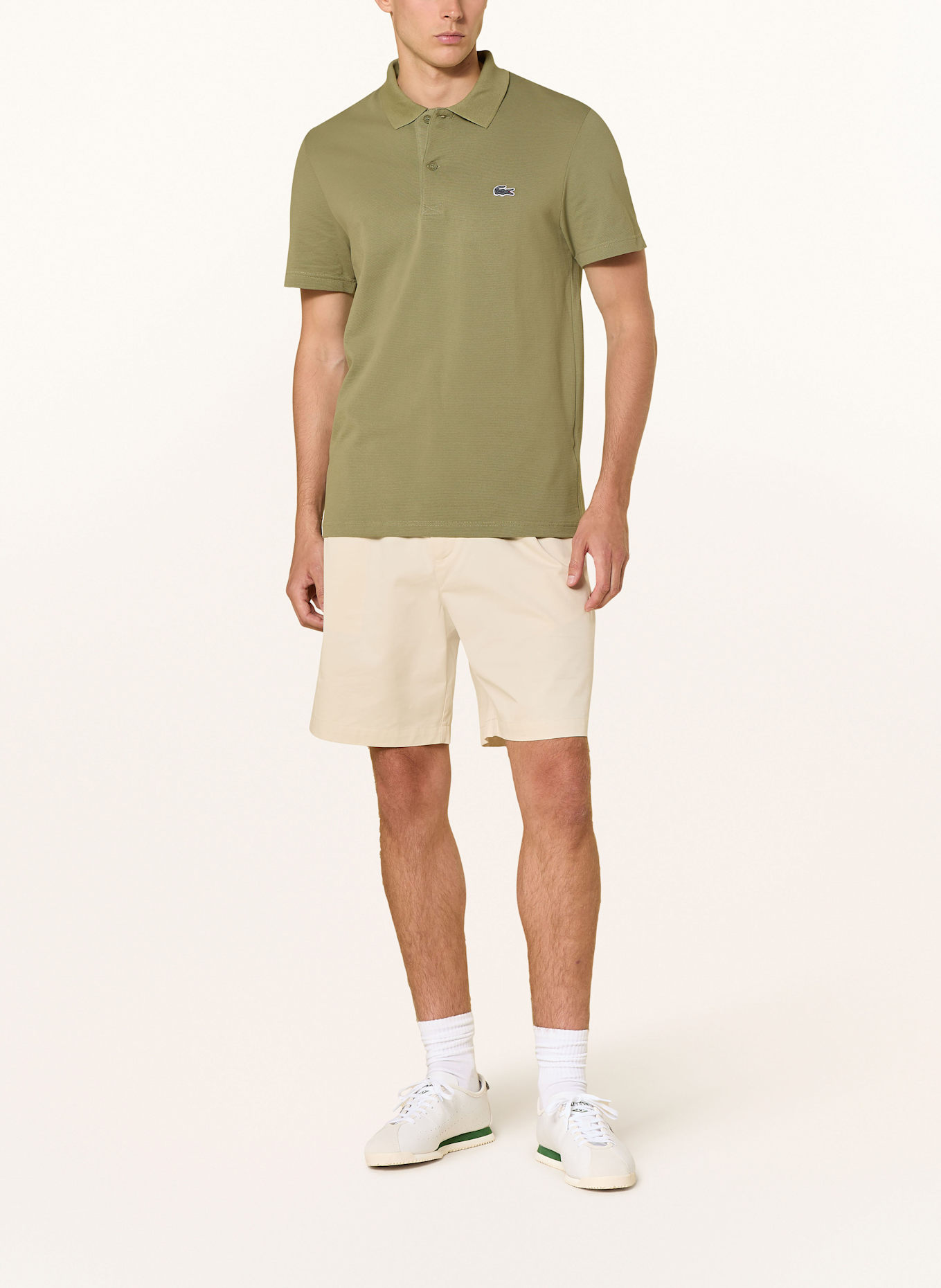 LACOSTE Strick-Poloshirt Regular Fit: KHAKI
