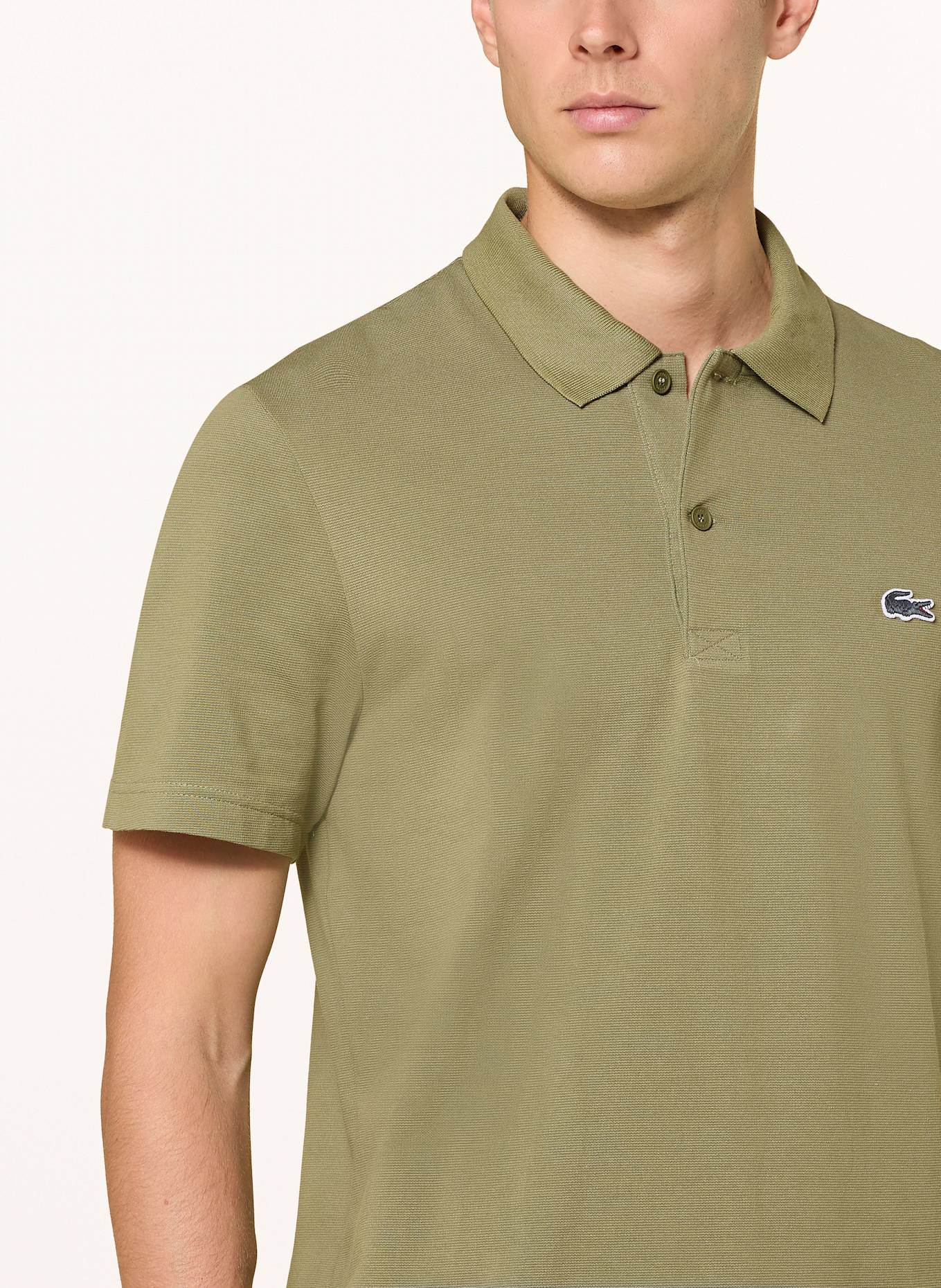 LACOSTE Strick-Poloshirt Regular Fit: KHAKI