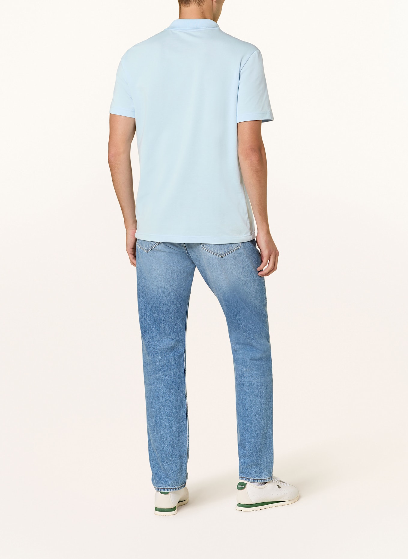 LACOSTE Strick-Poloshirt Regular Fit: HELLBLAU