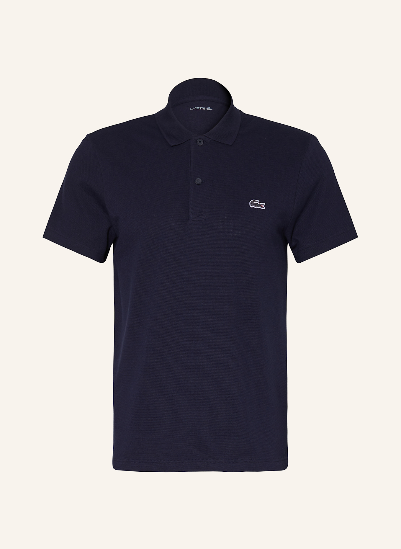 LACOSTE Strick-Poloshirt Regular Fit: DUNKELBLAU