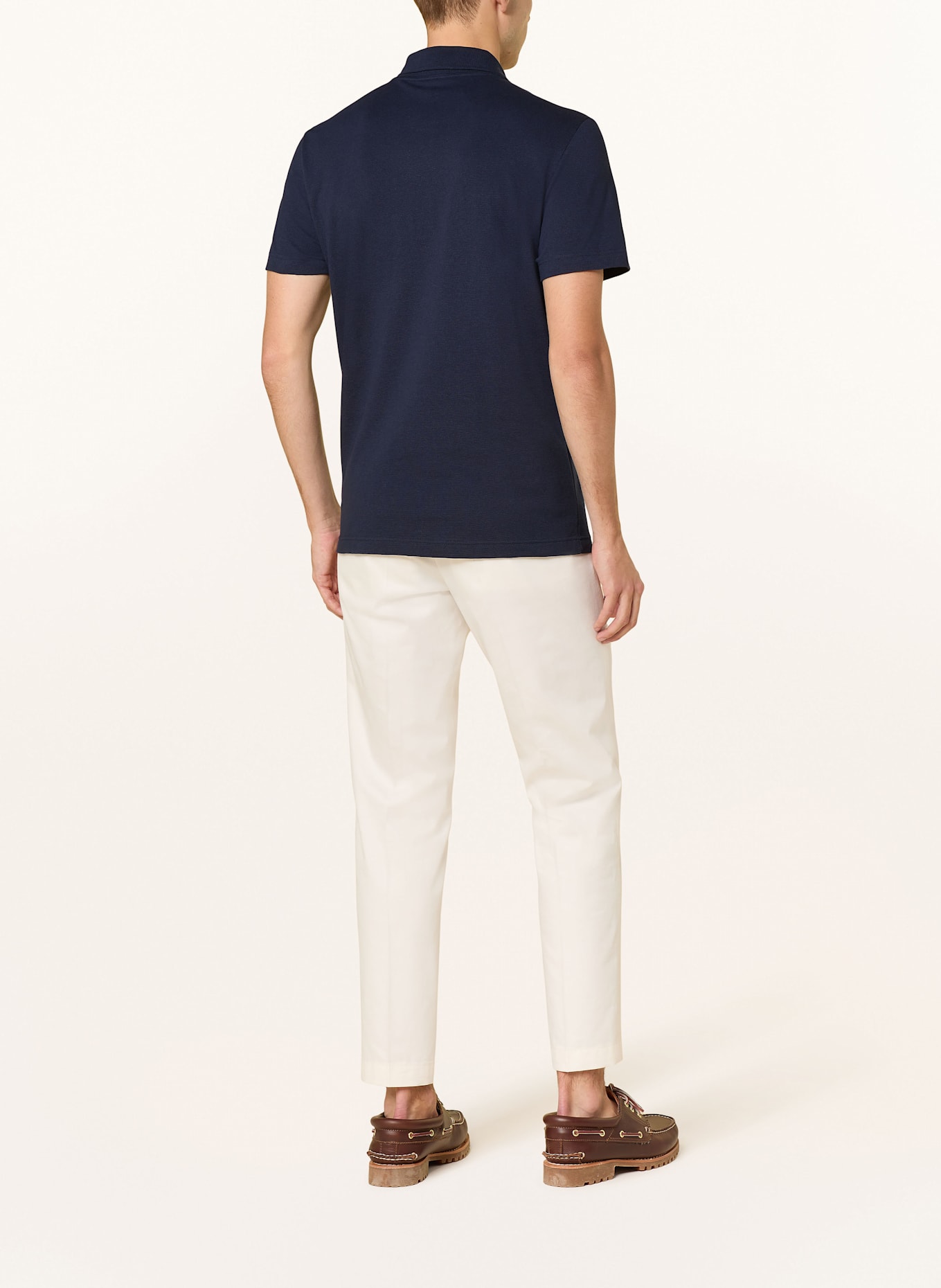 LACOSTE Strick-Poloshirt Regular Fit: DUNKELBLAU