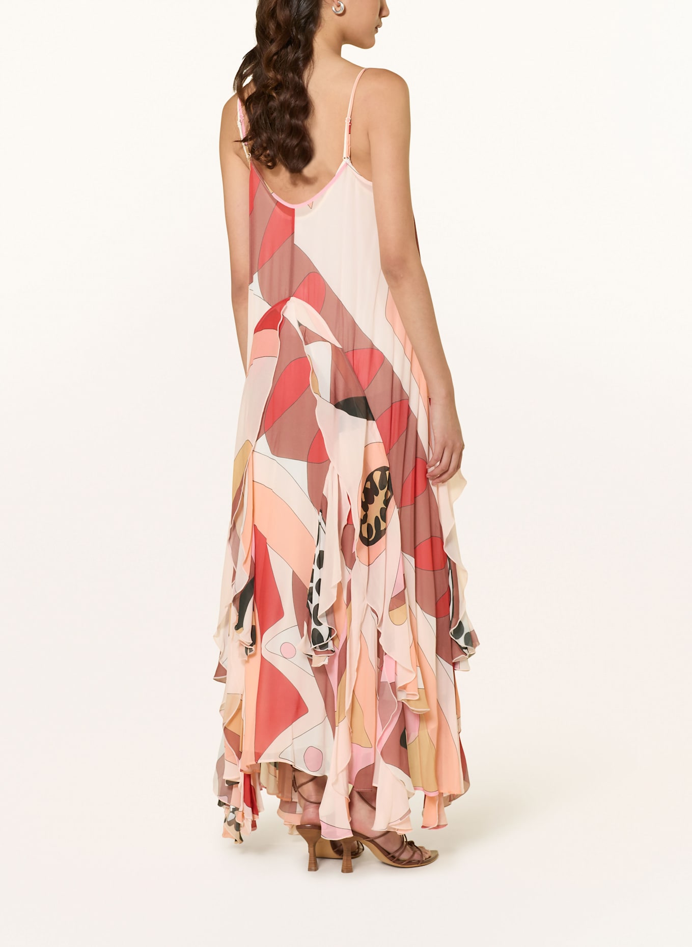 【海外限定】REISSワンピース☆Cream/Red Sasha Printed Ruffle Reiss Petite Sasha Printed Ruffle Trim Dress in Red | Lyst