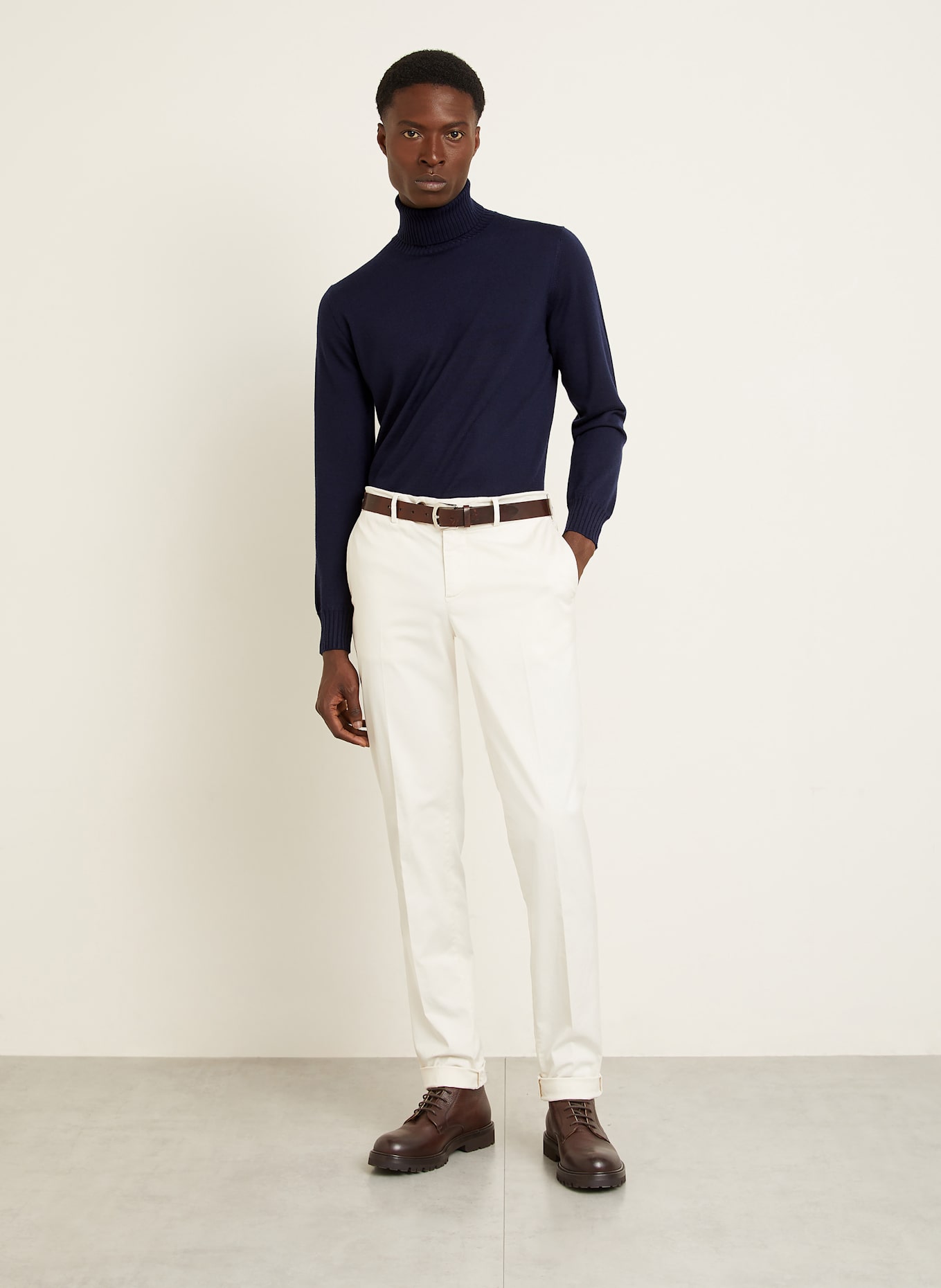 FIORONI Cashmere-Pullover: DUNKELBLAU