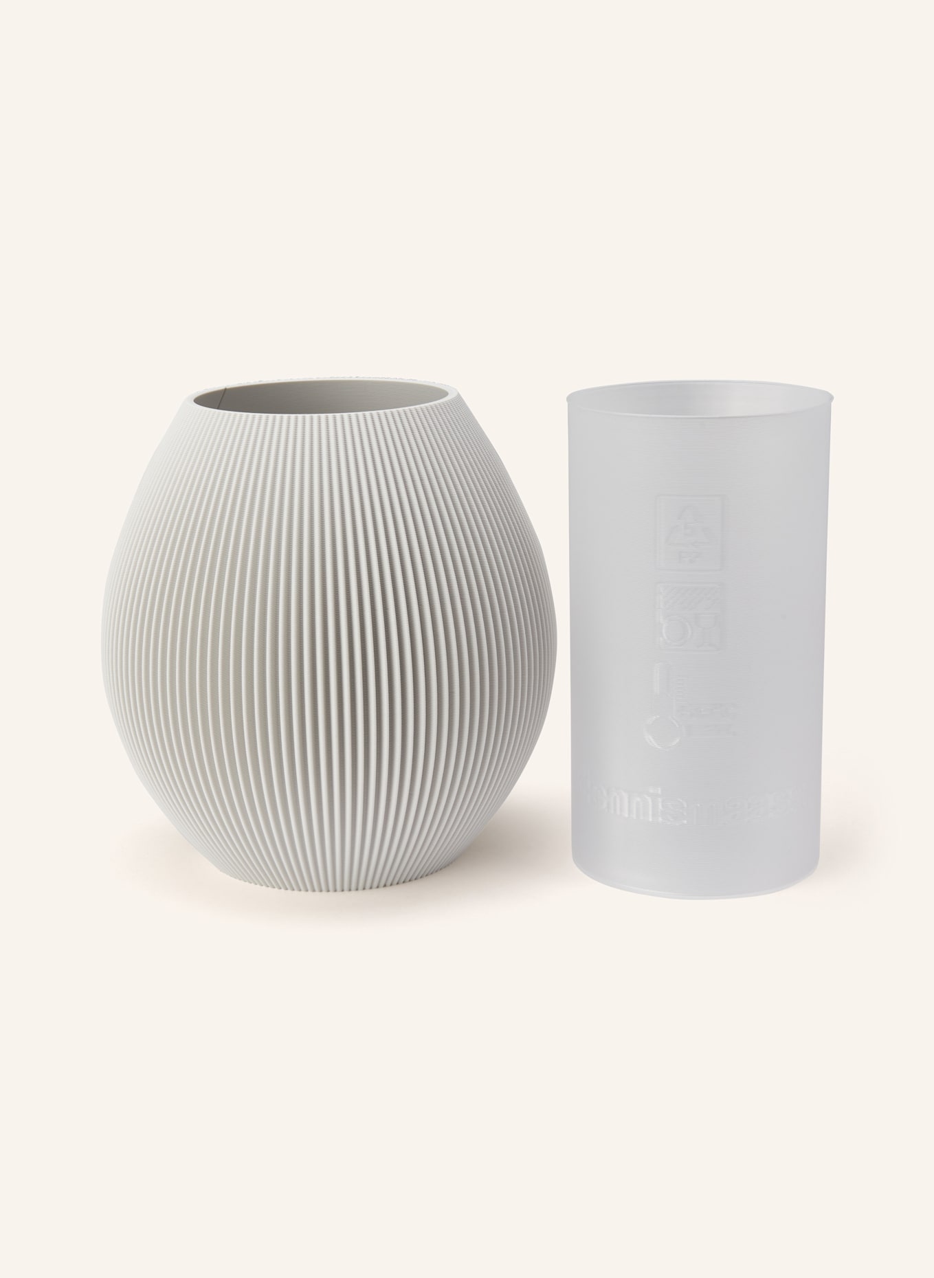 dennismaass Vase RUND LARGE: WEISS