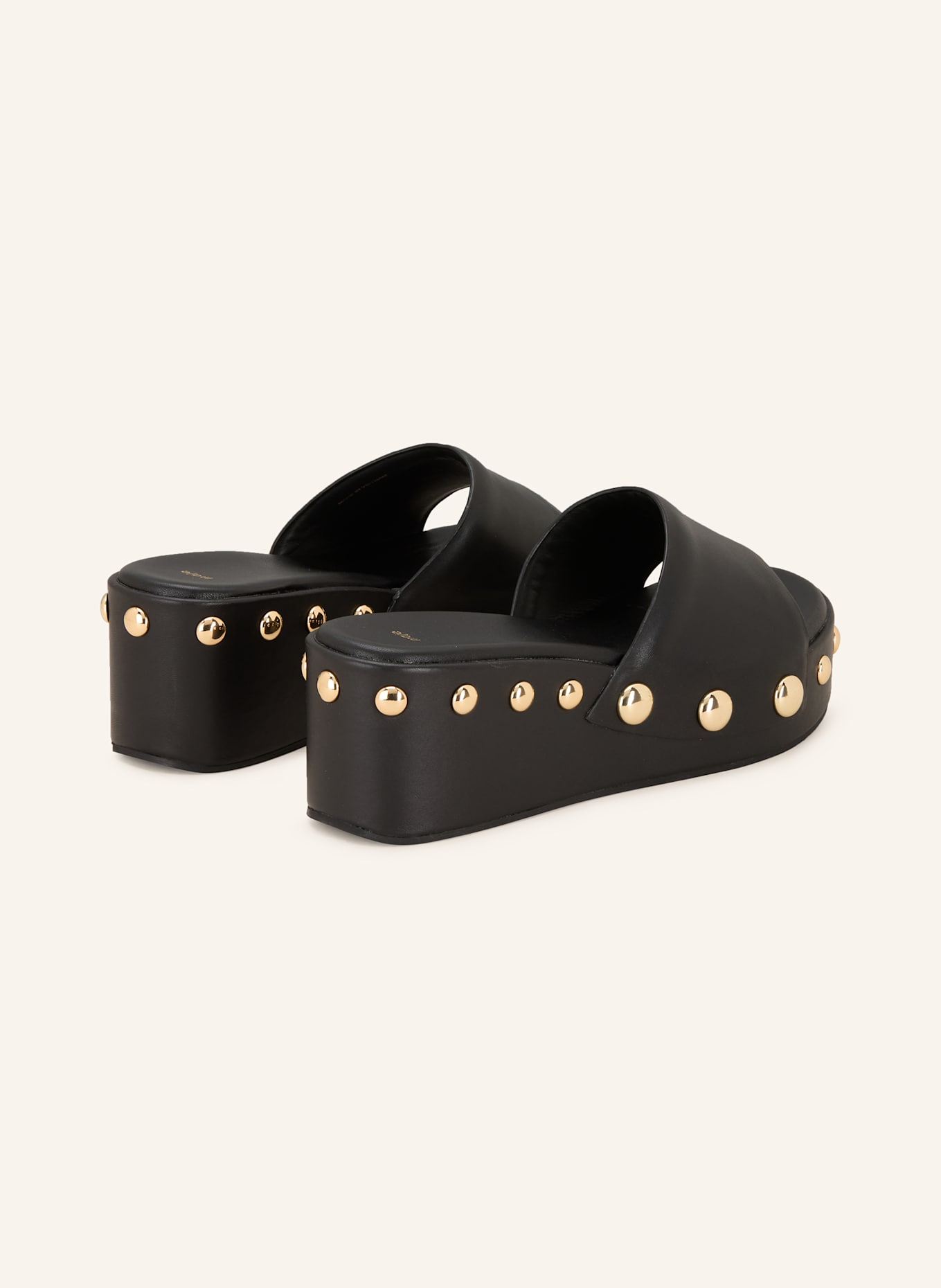 maje Plateau-Wedges mit Nieten: SCHWARZ
