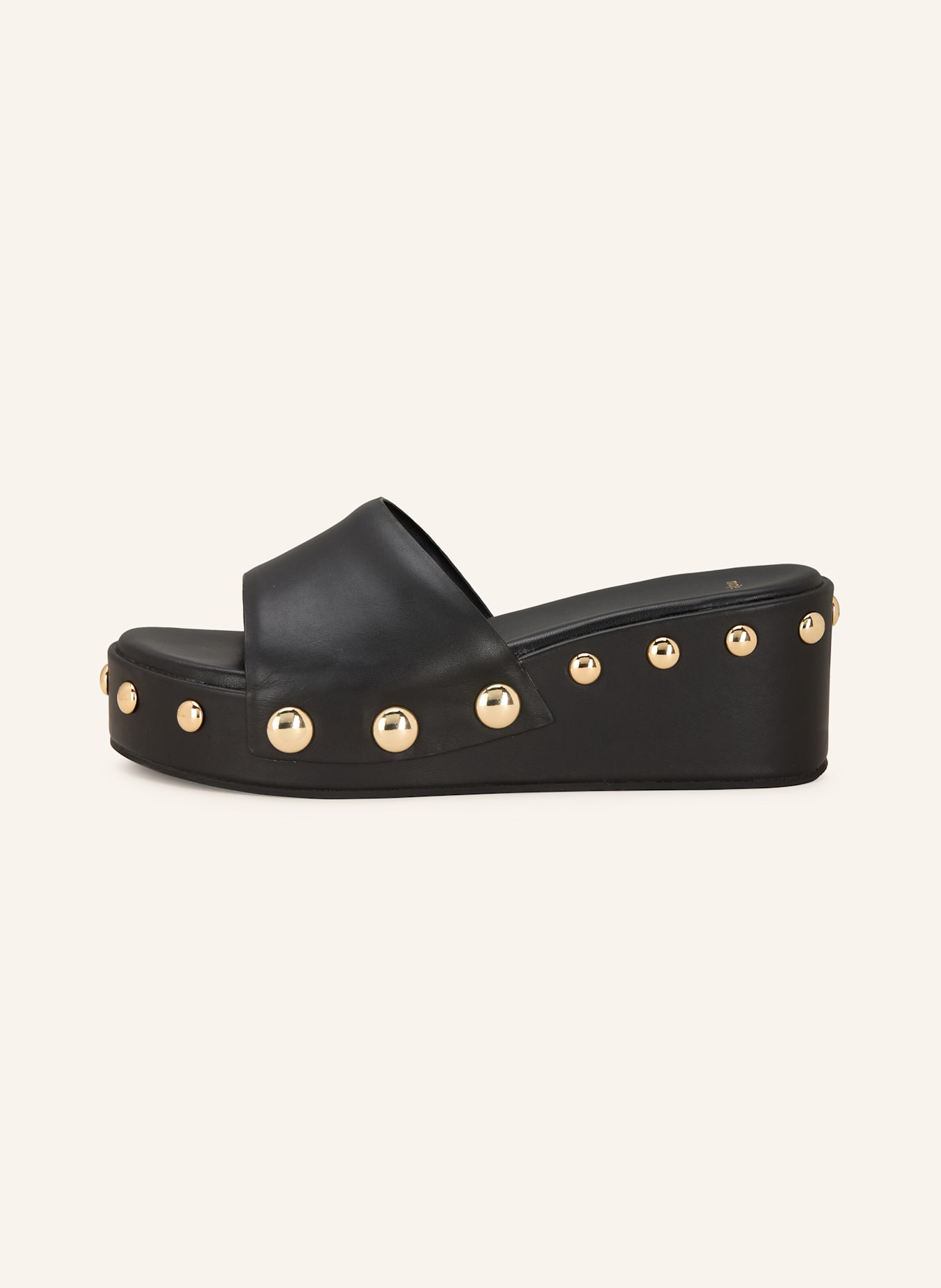 maje Plateau-Wedges mit Nieten: SCHWARZ