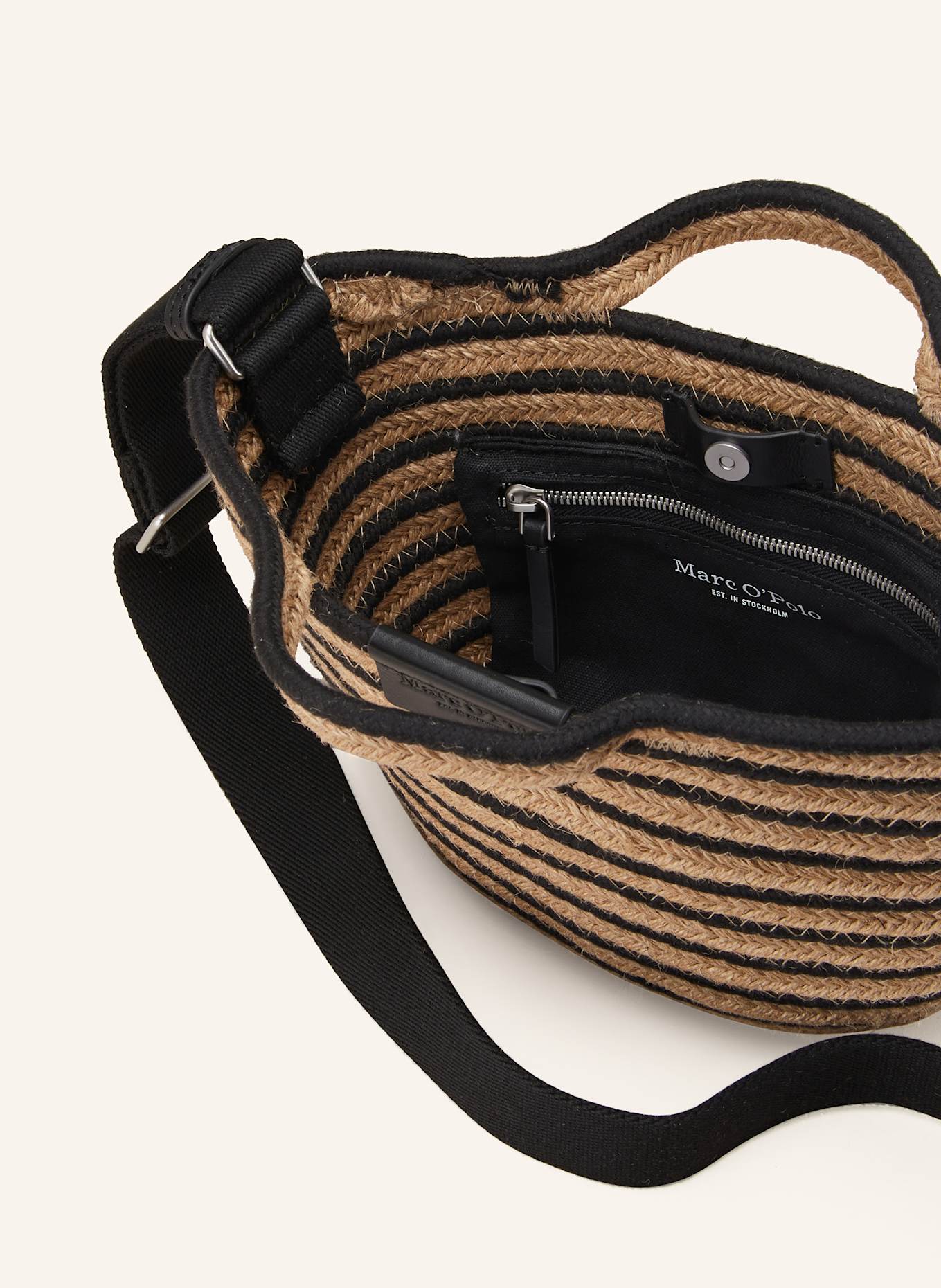 Marc O'Polo Crossbody bag SMALL: BEIGE / BLACK