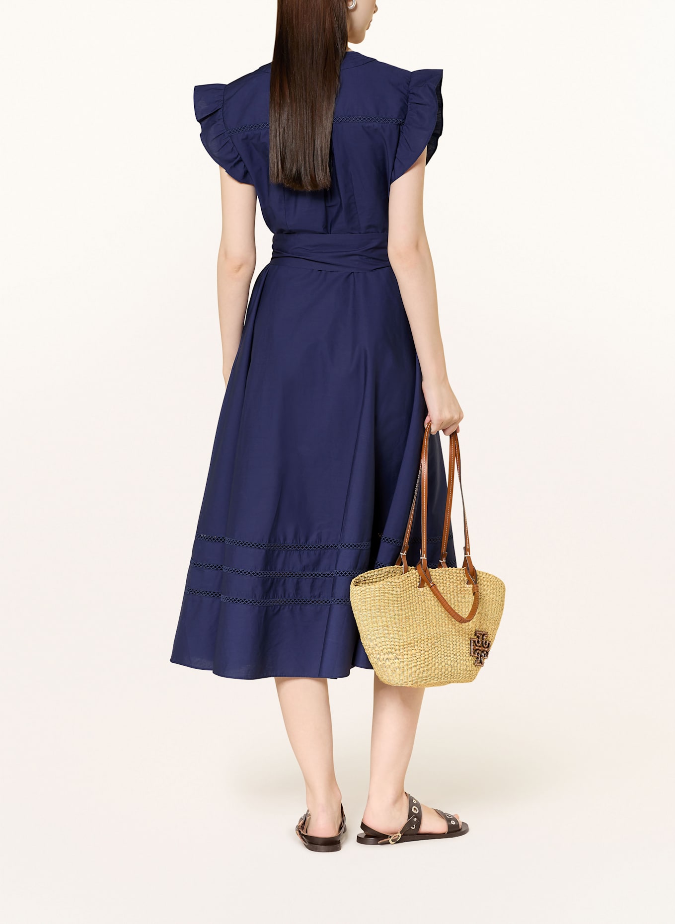 HOBBS Kleid VANESSA mit Rüschen: DUNKELBLAU