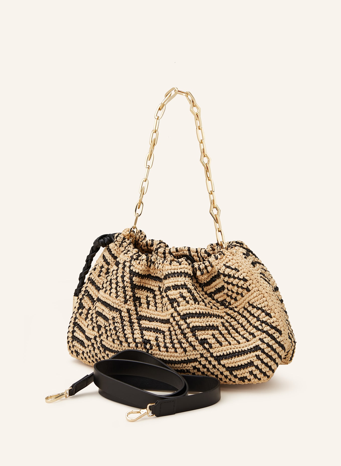 ba&sh Kabelka JUNE: SVĚTLE HNĚDÁ / ČERNÁ