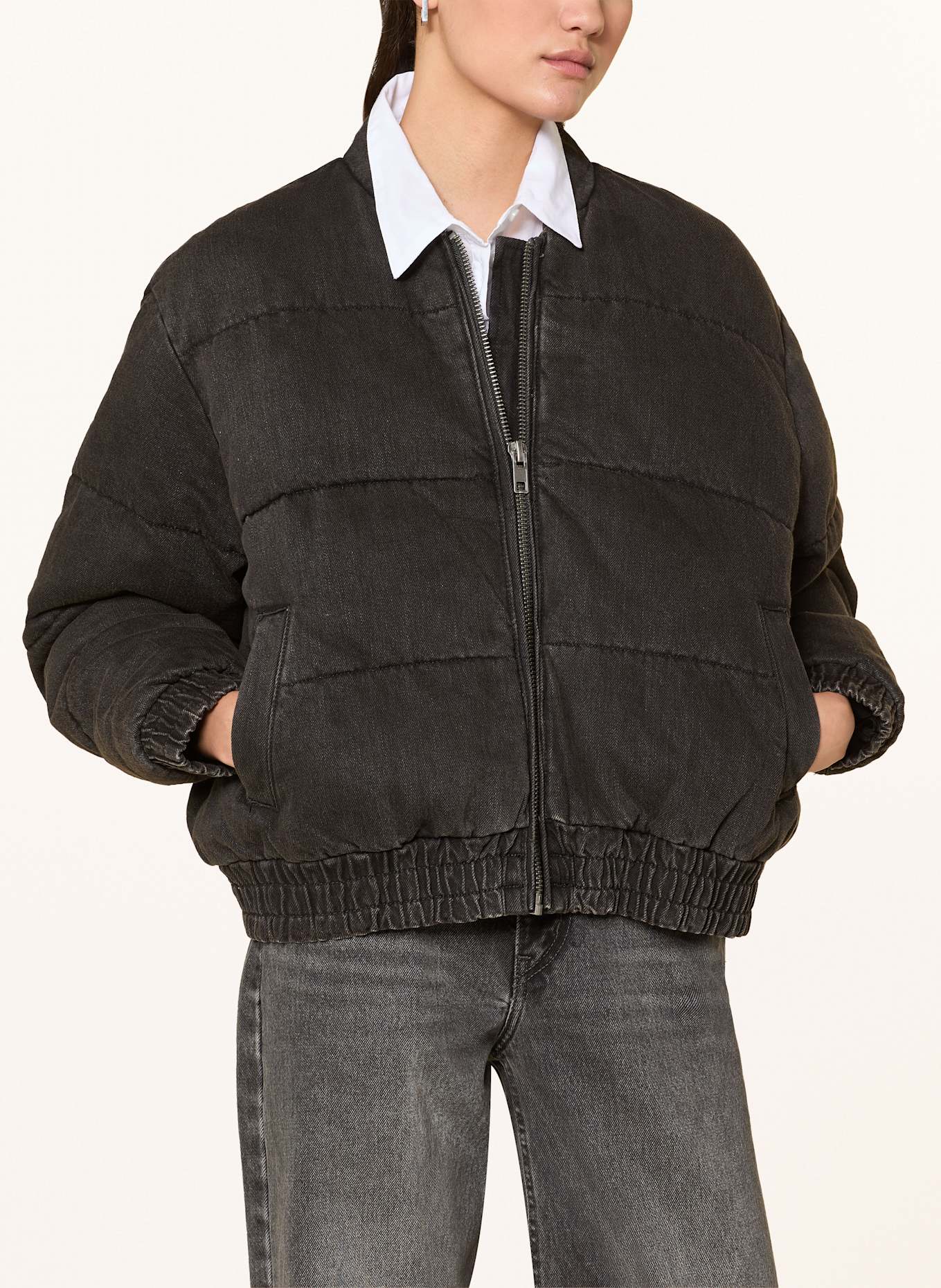 ONLY Steppjacke in Jeansoptik: SCHWARZ