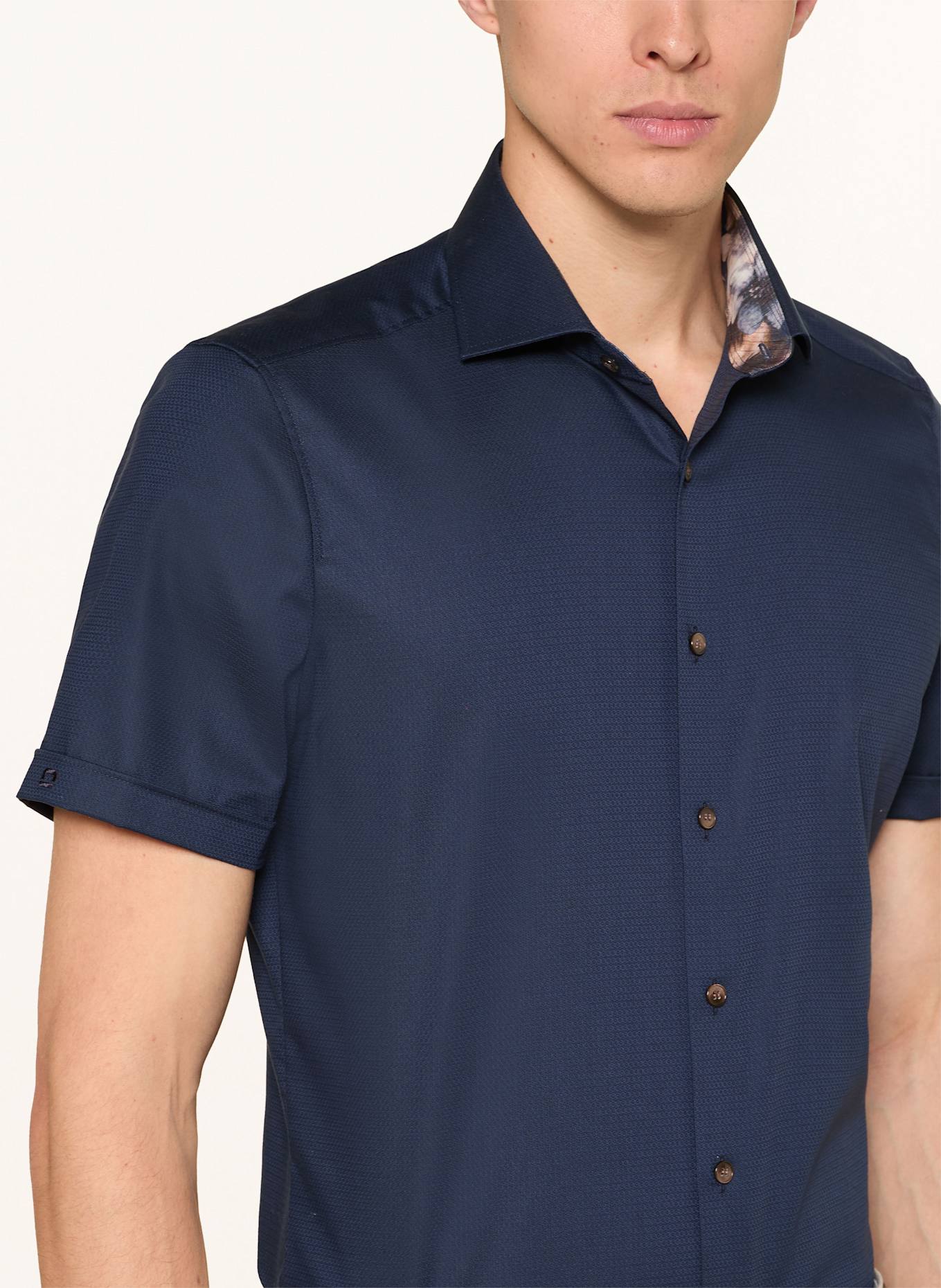 OLYMP Kurzarm-Hemd Level Five body fit: DUNKELBLAU