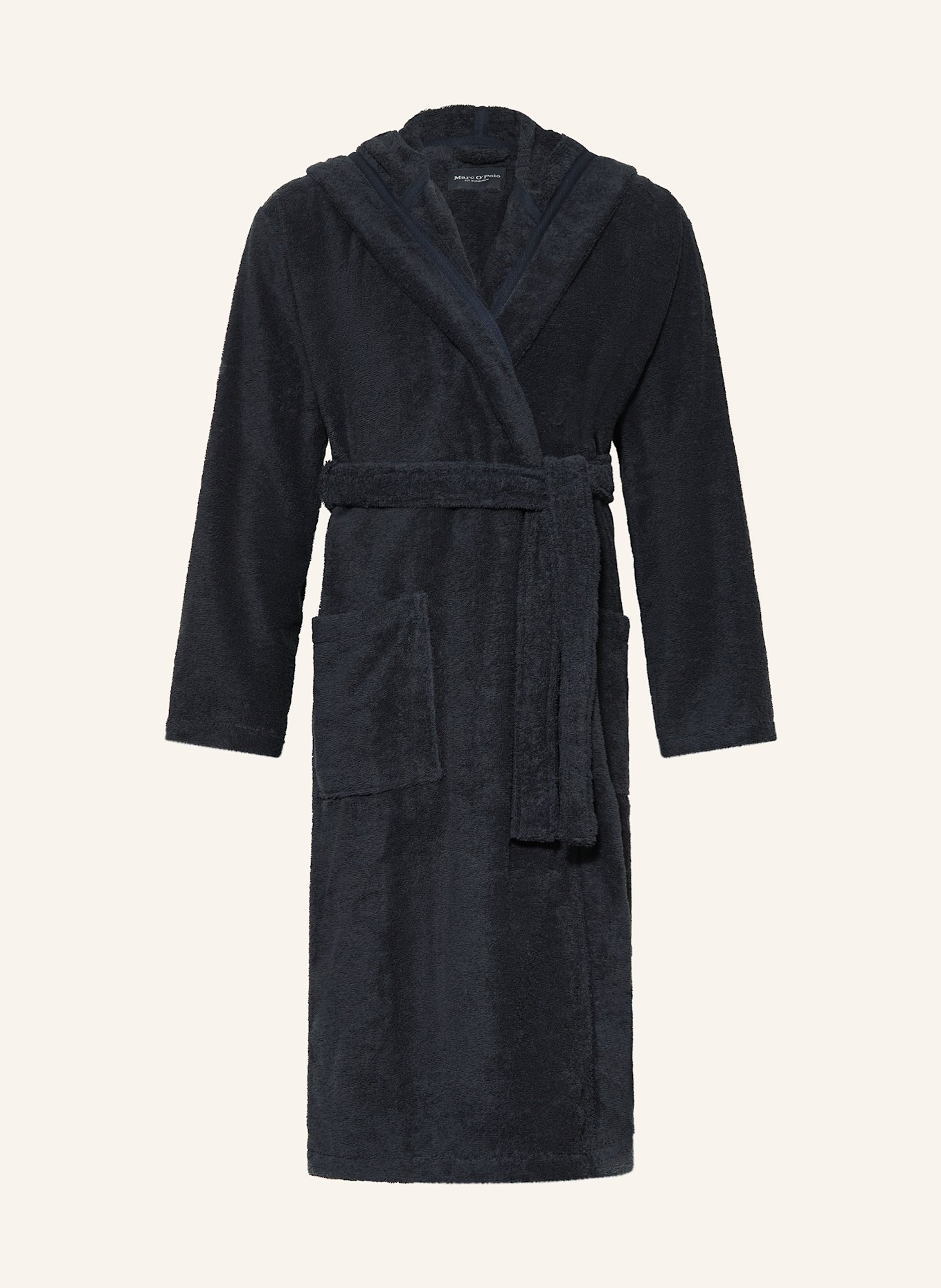 Marc O'Polo Bordo Men’s bathrobe with hood: DARK BLUE