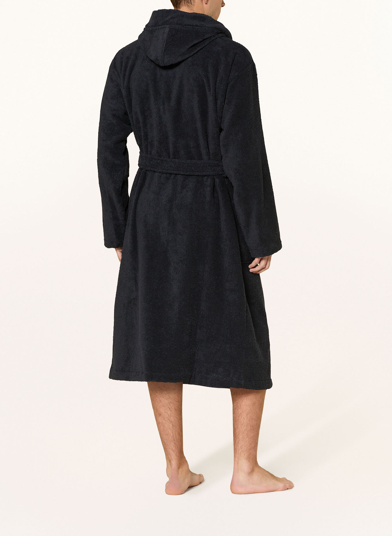 Marc O'Polo Bordo Men’s bathrobe with hood: DARK BLUE