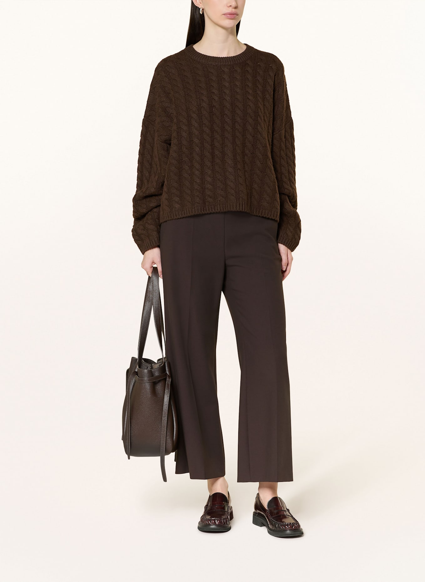 SOFT GOAT Cashmere-Pullover: DUNKELBRAUN