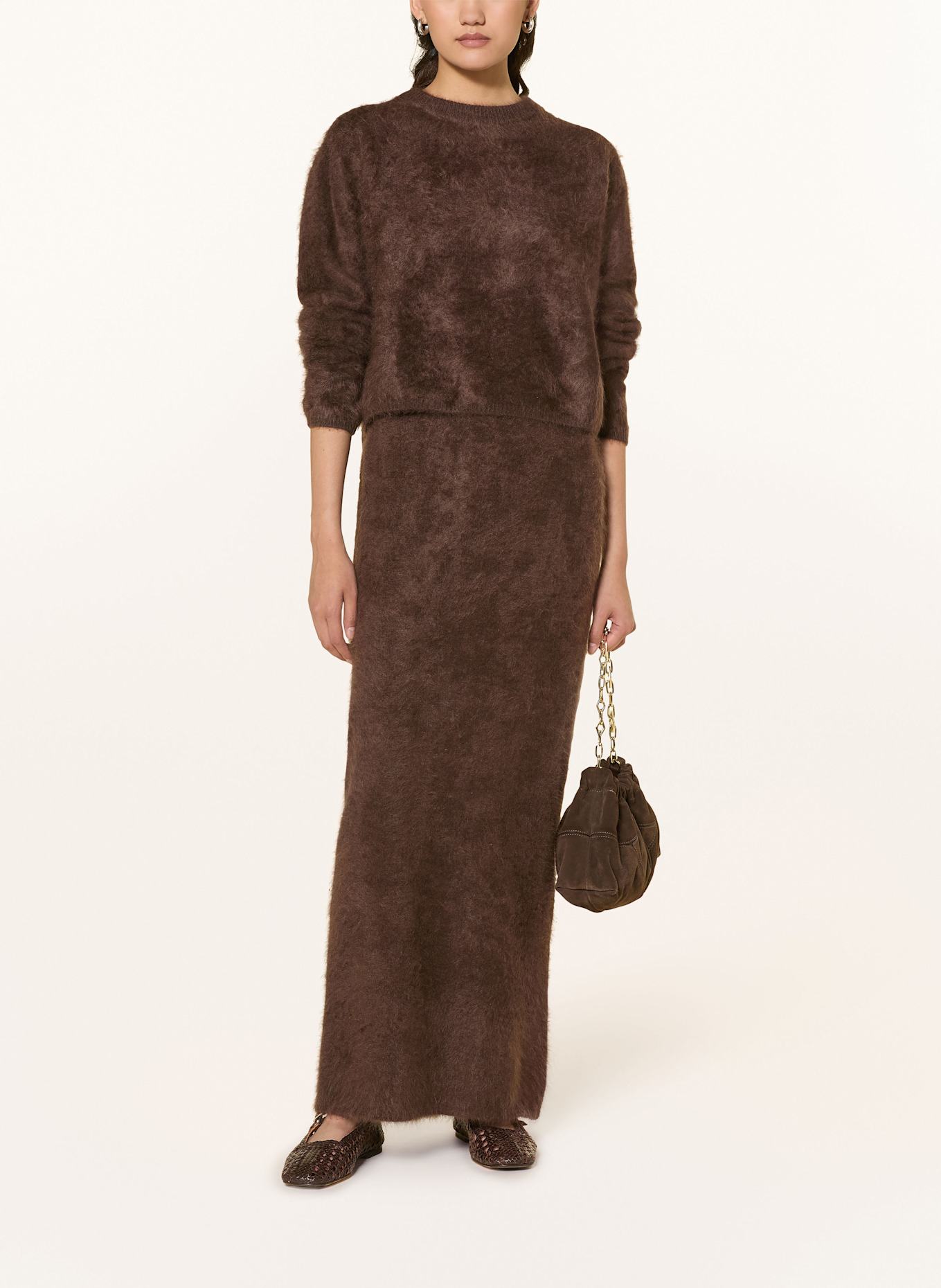 SOFT GOAT Pull en cachemire: MARRON FONCÉ