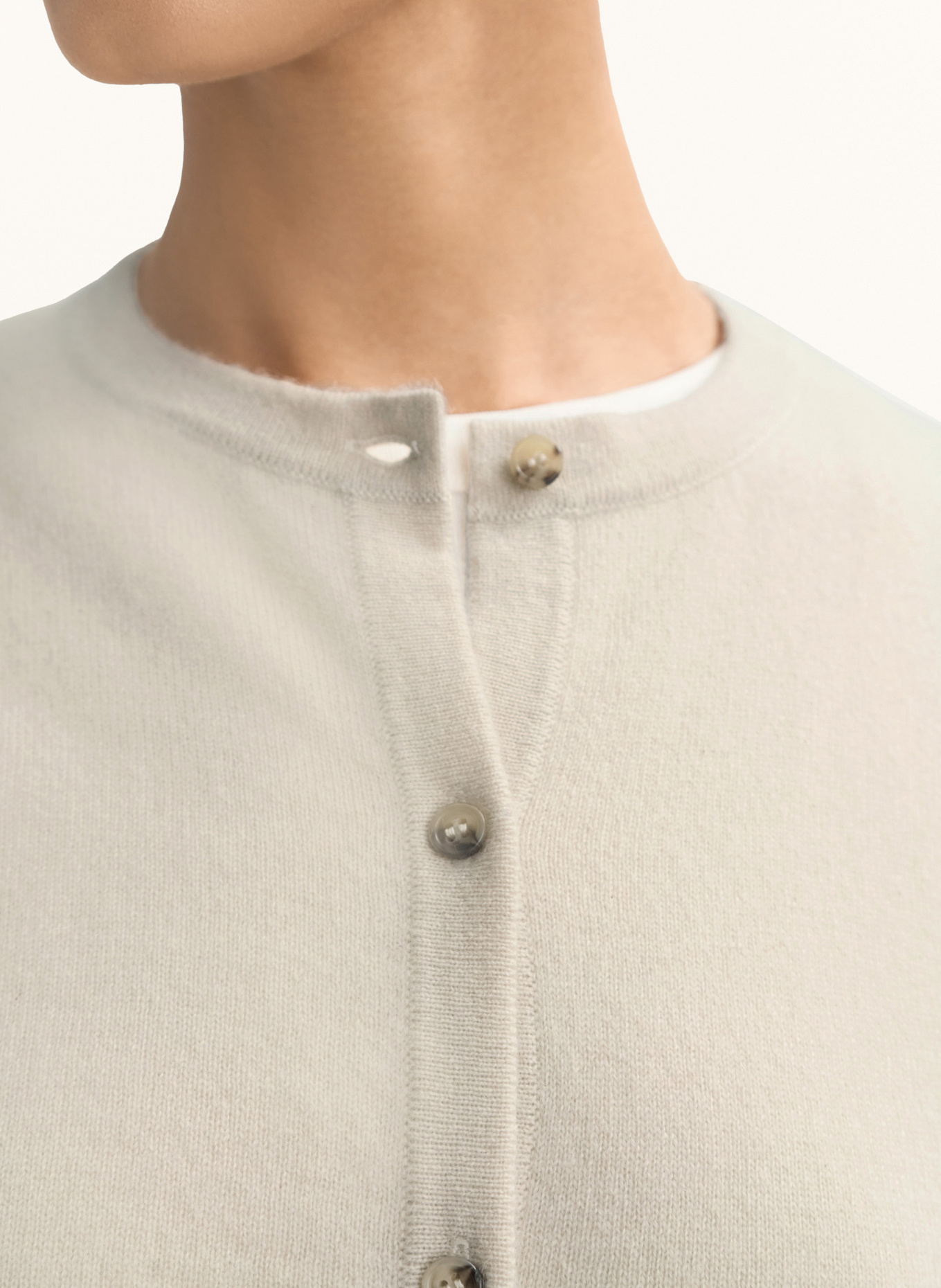 SOFT GOAT Strickjacke aus Cashmere: CREME