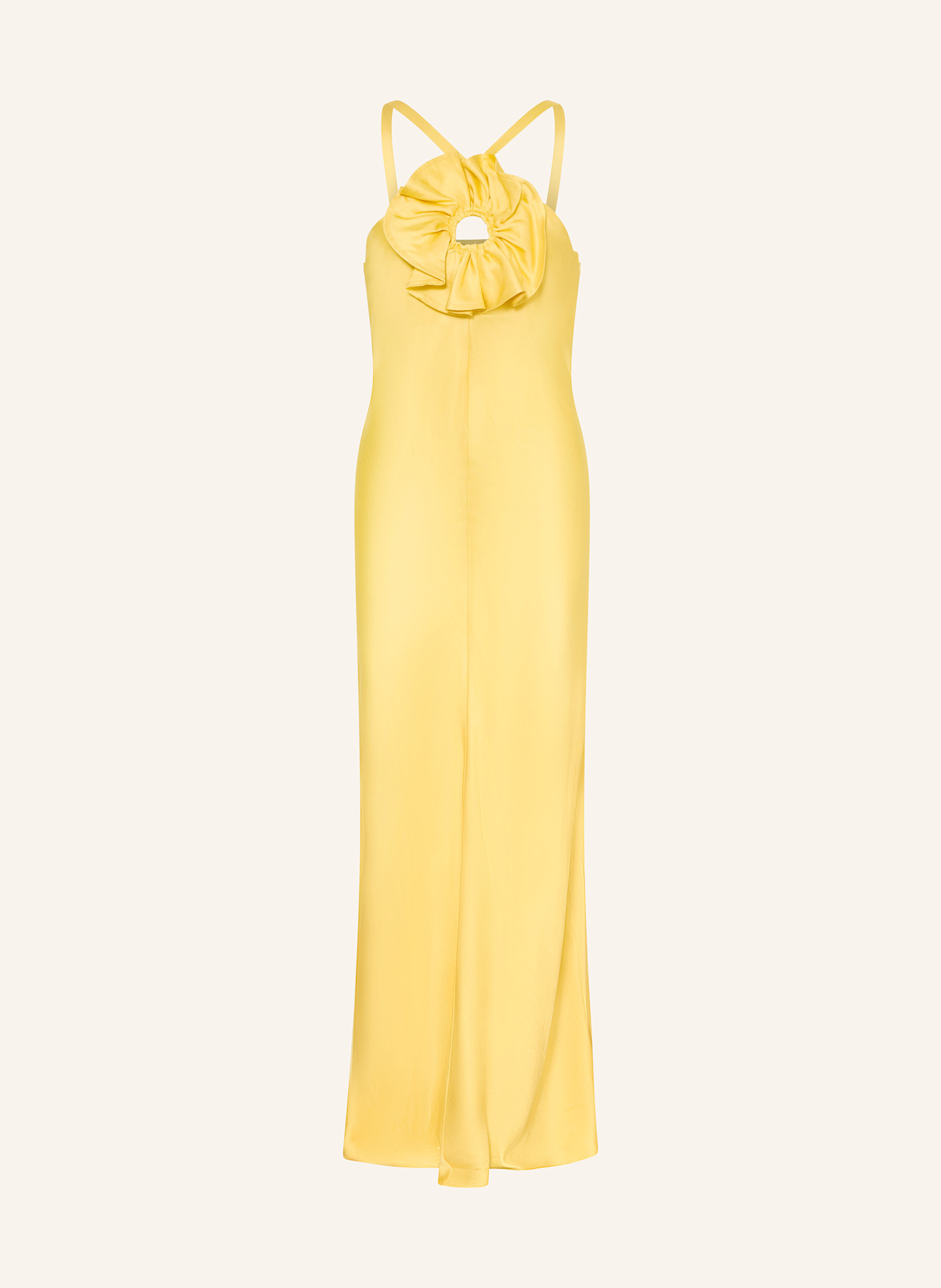 SANDRO Kleid mit Leinen: GELB
