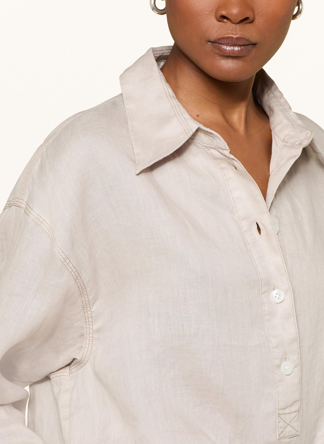 REISS Blusenshirt NINA aus Leinen: HELLGRAU