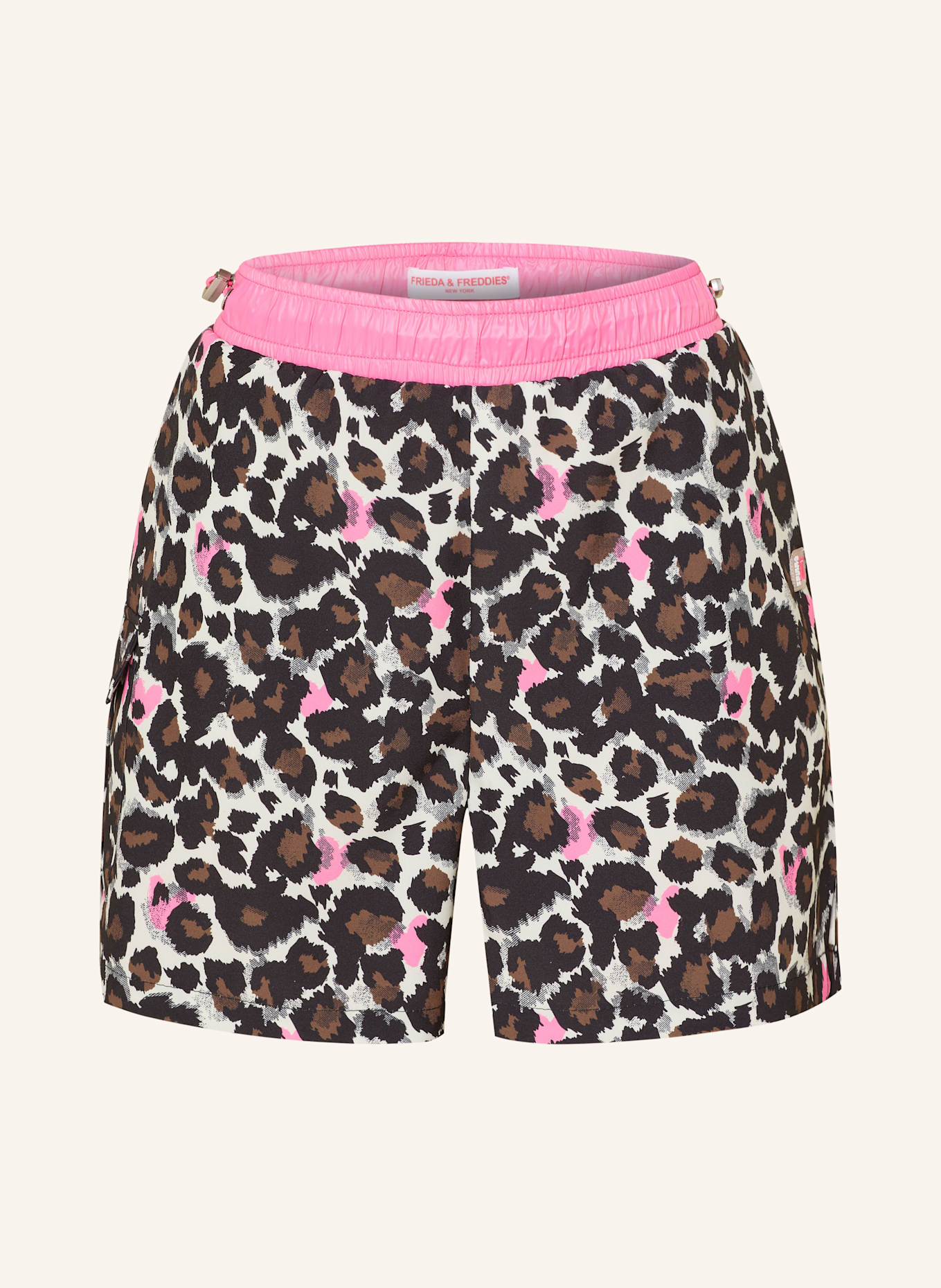 FRIEDA & FREDDIES Shorts: ECRU/ DUNKELBRAUN/ PINK