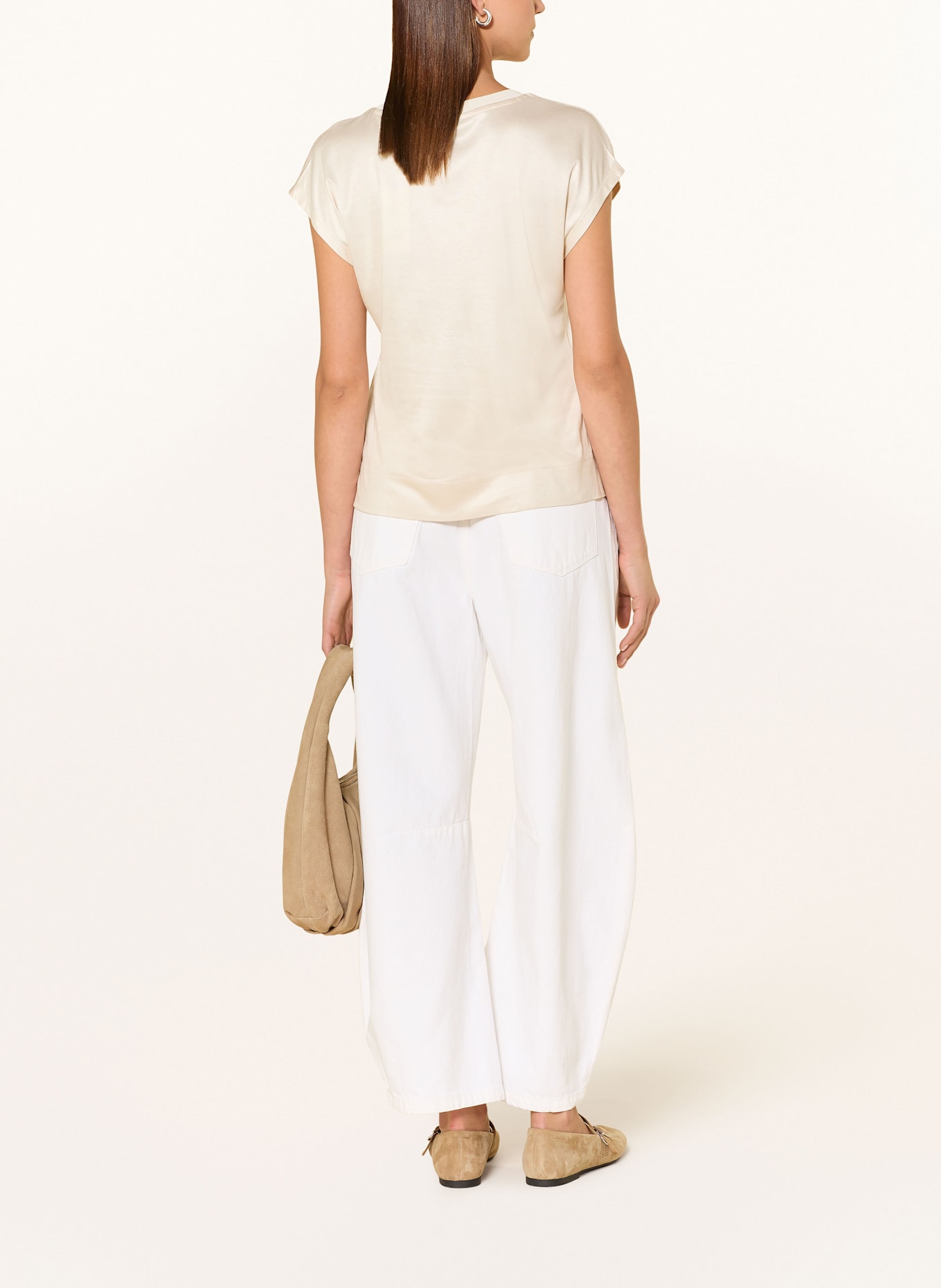 OPUS T-Shirt SAVILCHEN: ECRU