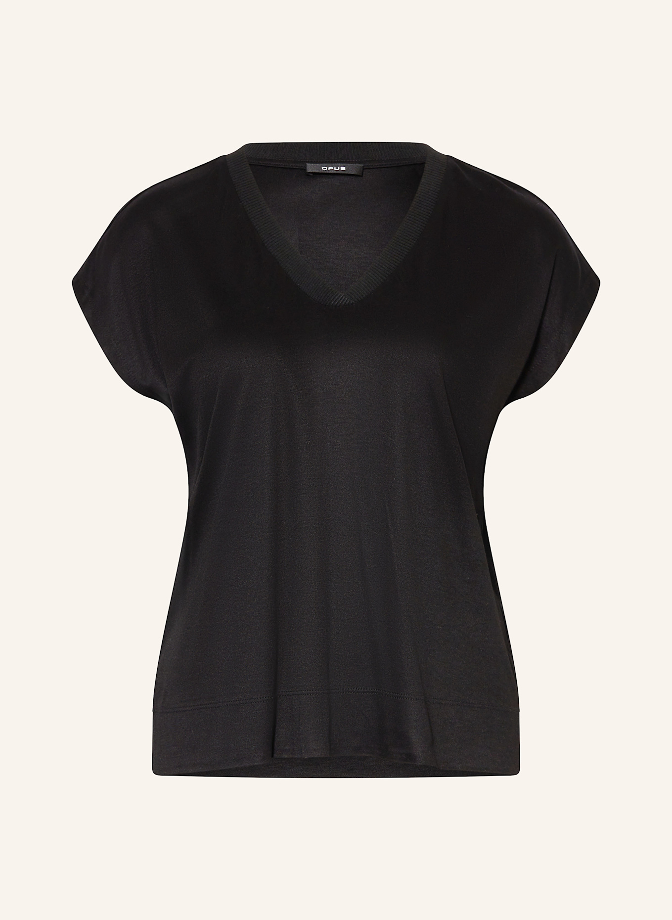 OPUS T-Shirt SAVILCHEN: SCHWARZ