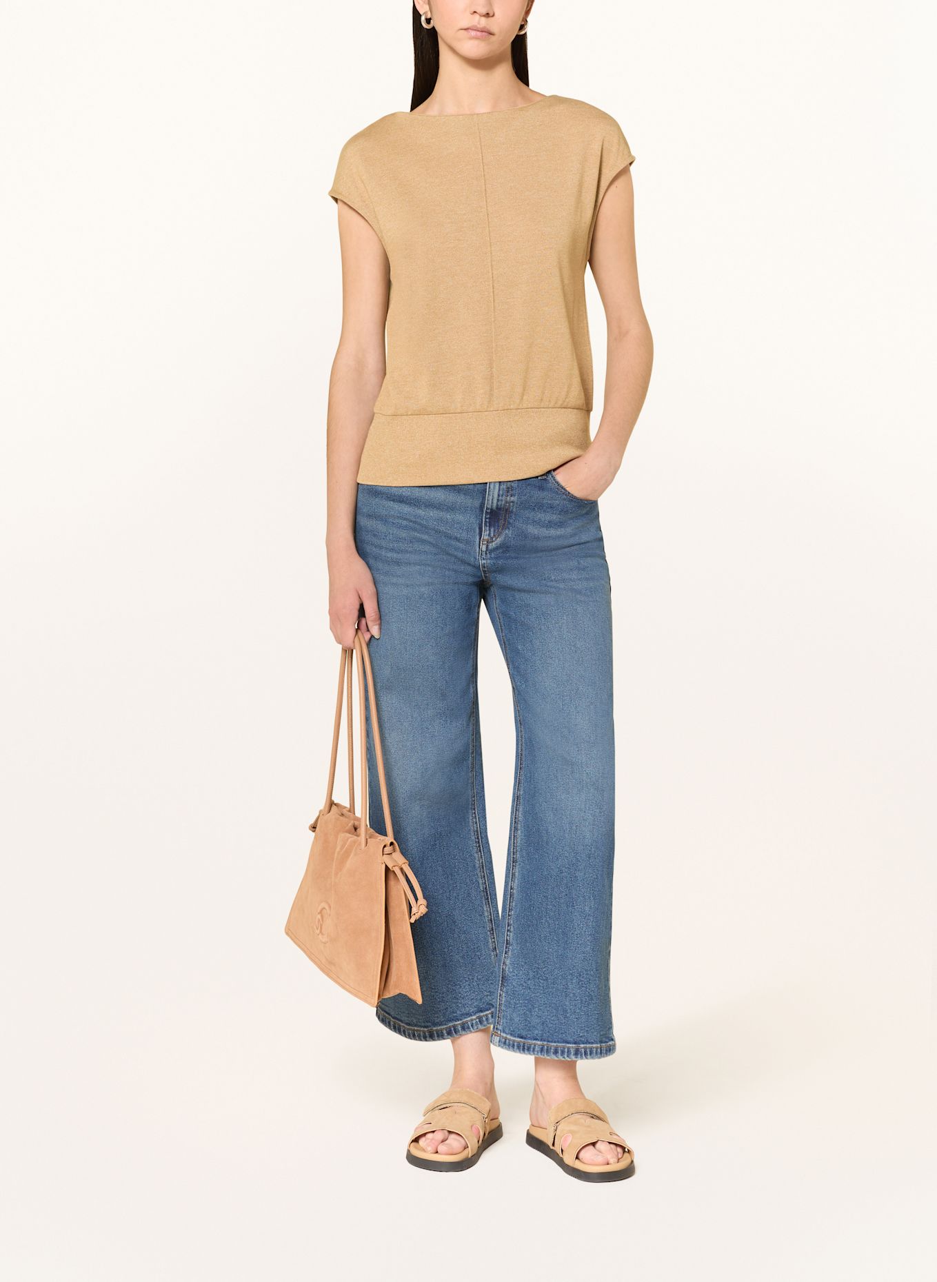 OPUS T-Shirt SIESA: BEIGE