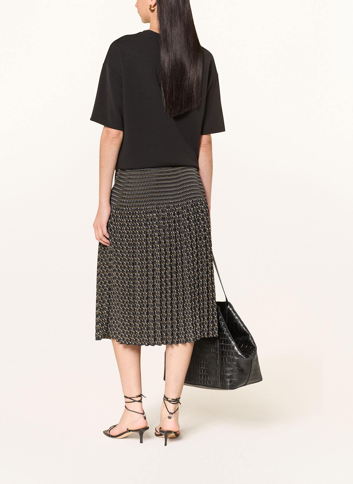 OPUS Plisseerock RIBANE LONDON: WEISS / DUNKELBLAU / GRAU