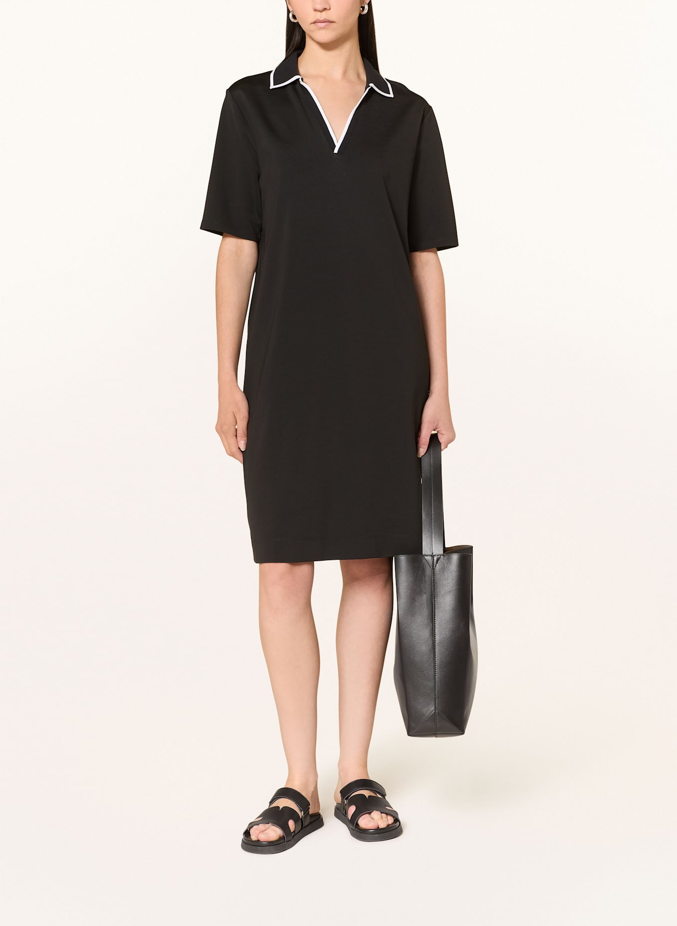 OPUS Jerseykleid WEMBLI: SCHWARZ