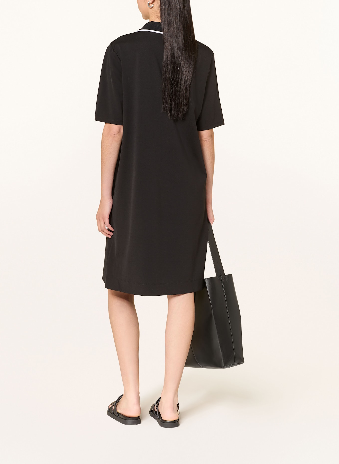 OPUS Jerseykleid WEMBLI: SCHWARZ
