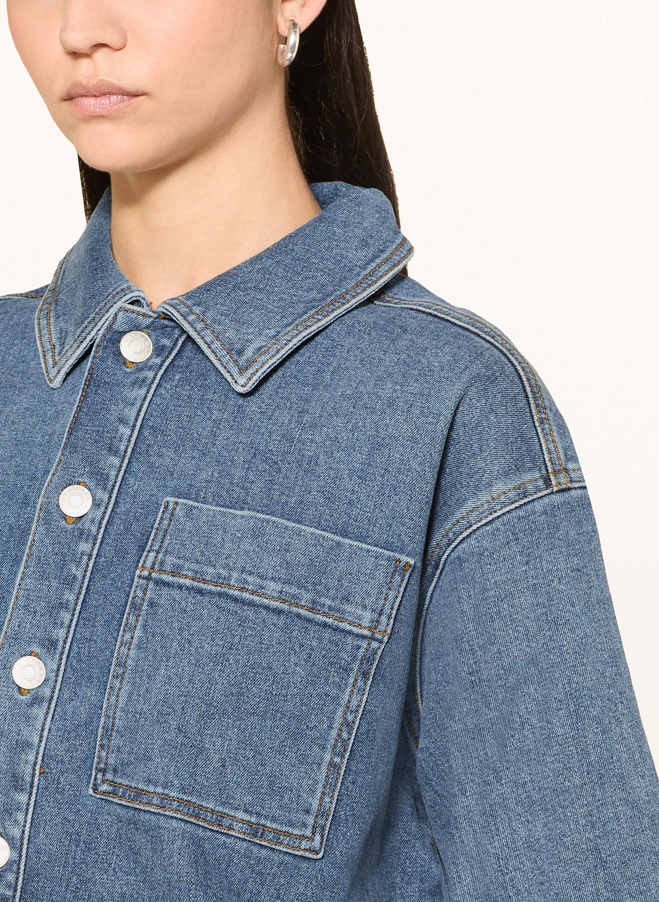 OPUS Jeansbluse FEMSE: BLAU