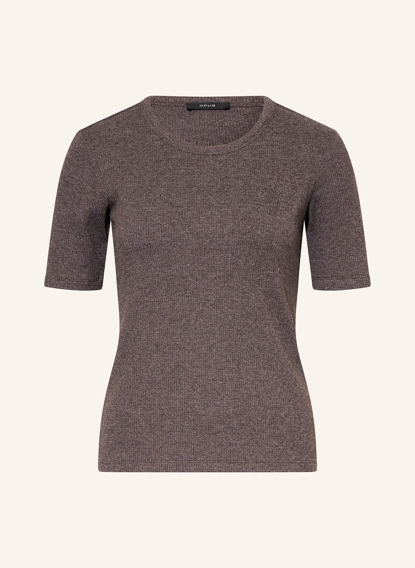 OPUS T-Shirt SULCHEN: DUNKELBRAUN