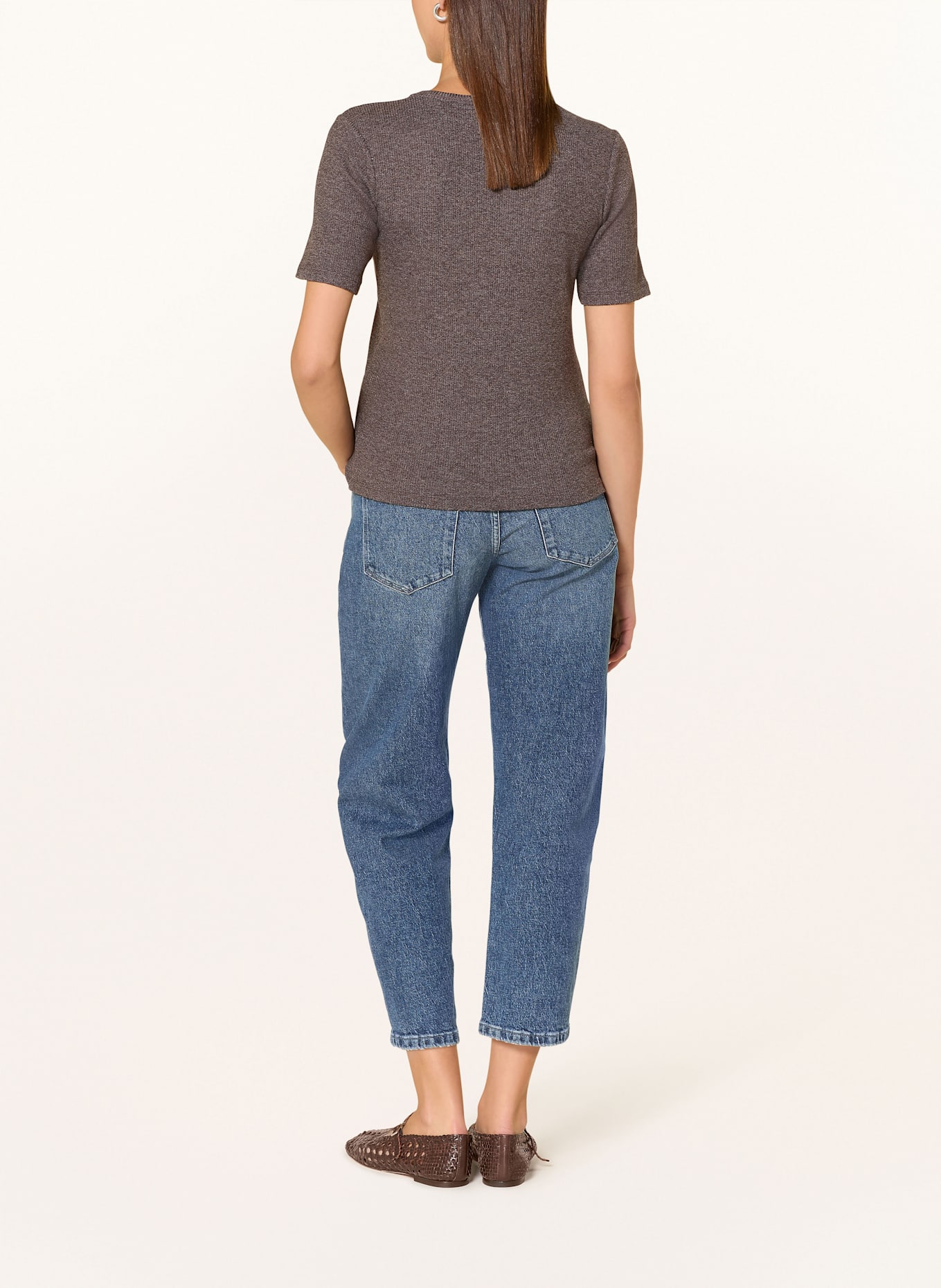OPUS T-Shirt SULCHEN: DUNKELBRAUN