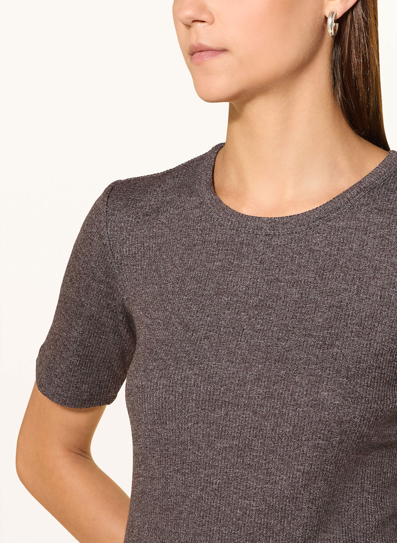 OPUS T-Shirt SULCHEN: DUNKELBRAUN