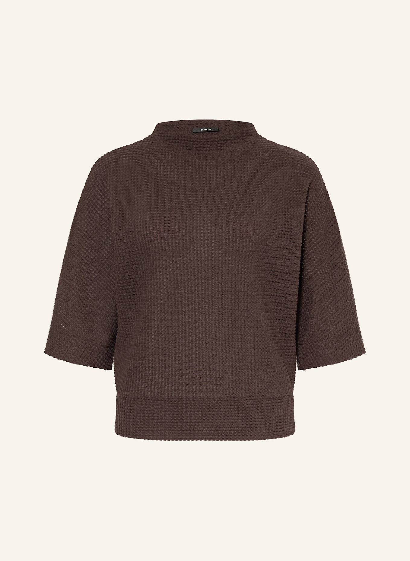 OPUS Pullover GULOPI mit 3/4-Arm: DUNKELBRAUN