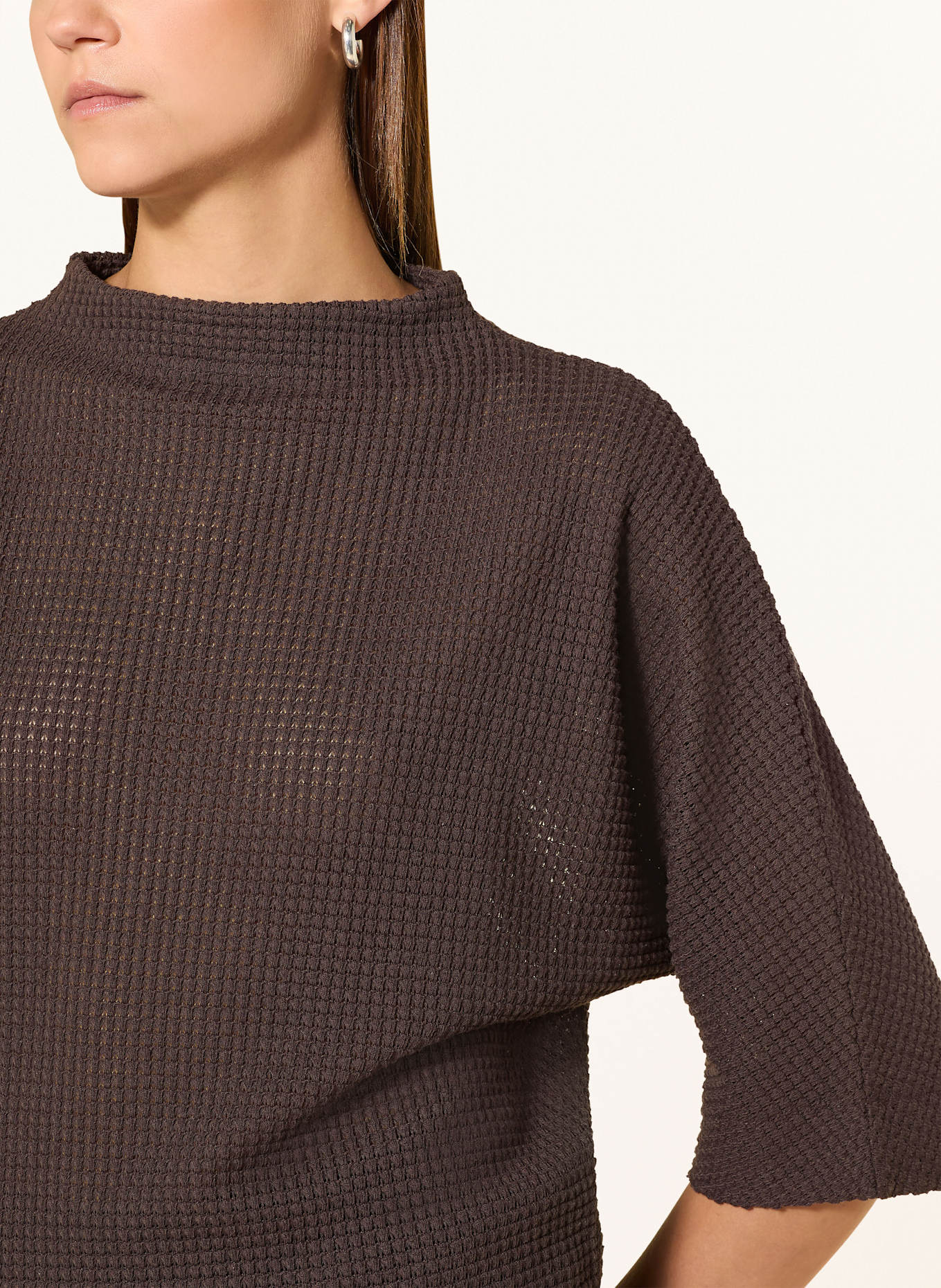 OPUS Pullover GULOPI mit 3/4-Arm: DUNKELBRAUN